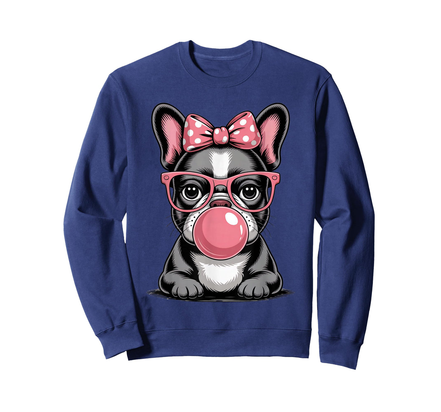 Cute French Bulldog Bubble Gum For Women Vintage Frenchie T-Shirt