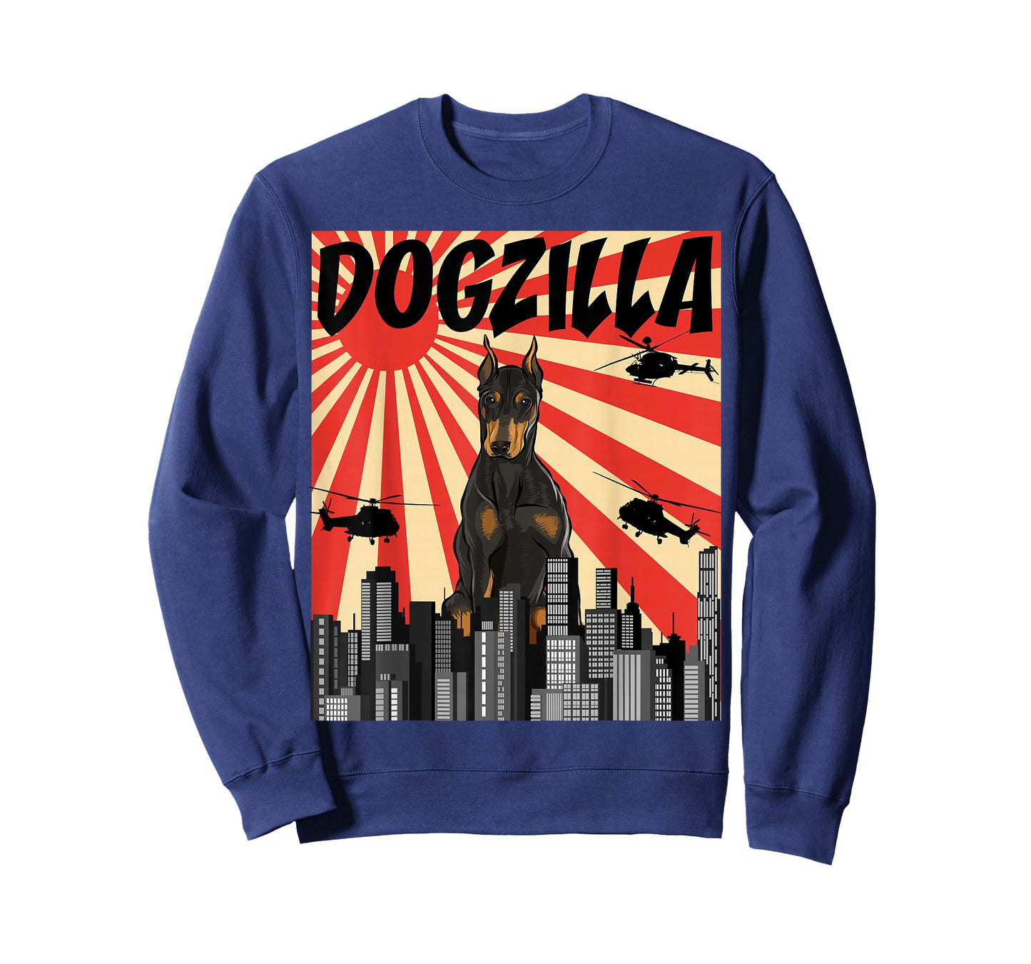 Funny Retro Japanese Dogzilla Doberman Pinscher T-Shirt