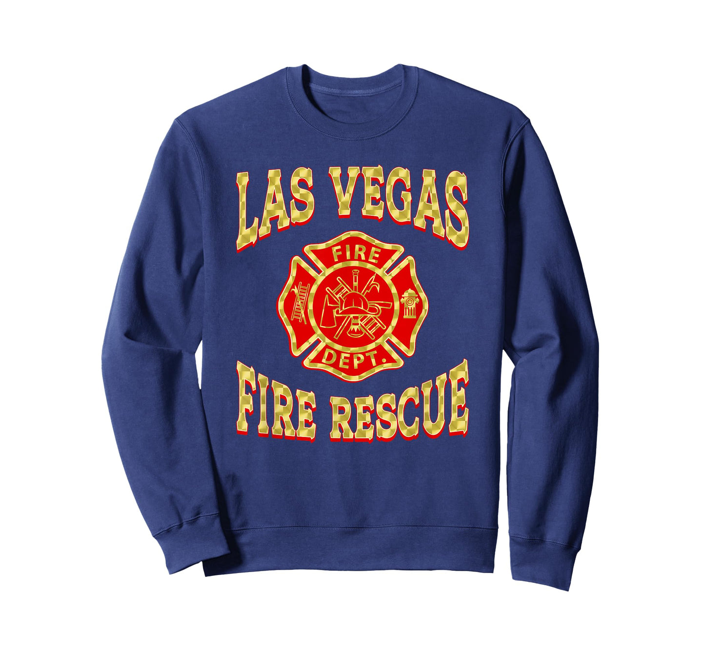 Retro Las Vegas Fire Department Flag Nevada Firefighter T-Shirt