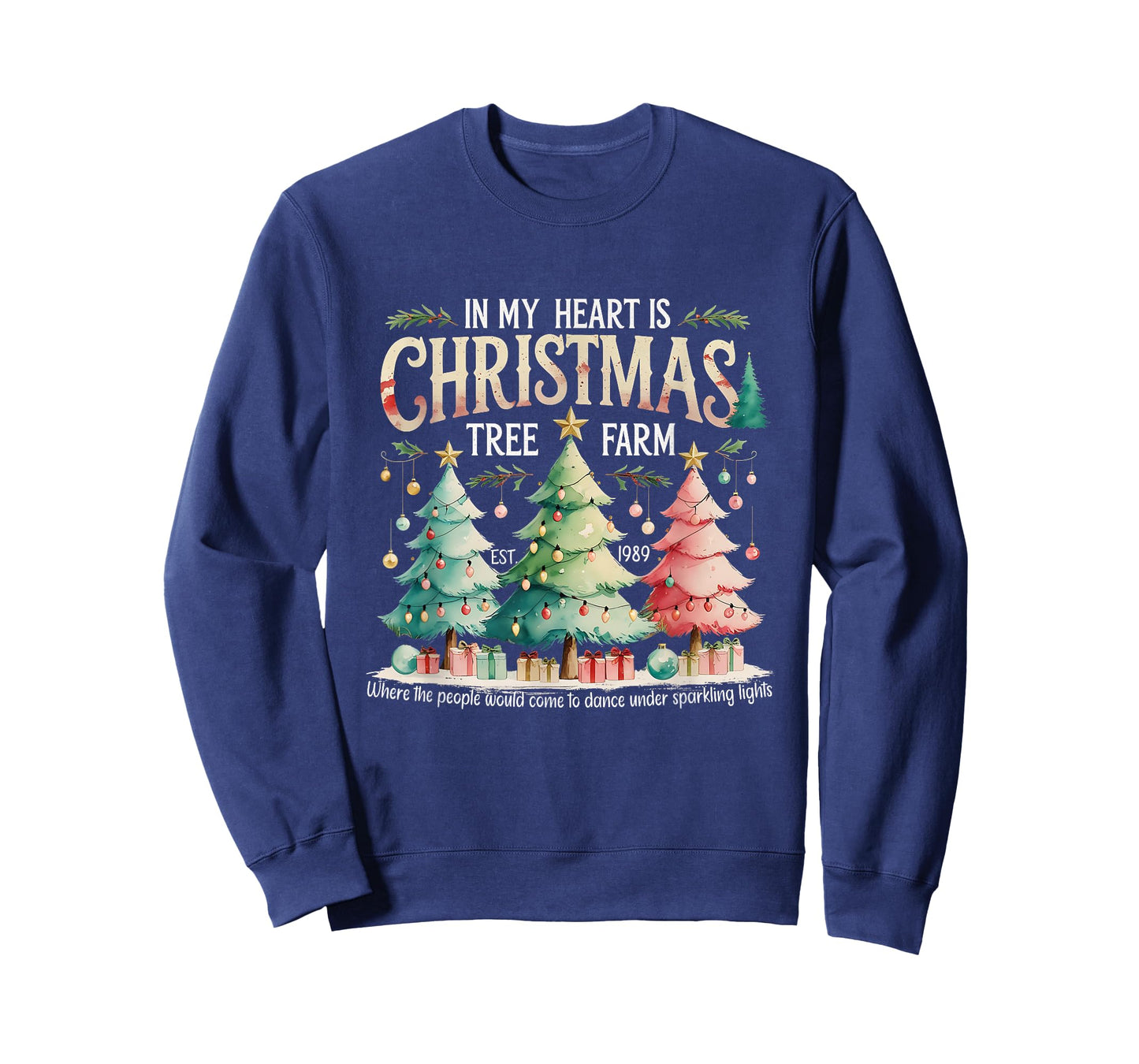 in My Heart is A Christmas Tree Farm Design T-Shirt