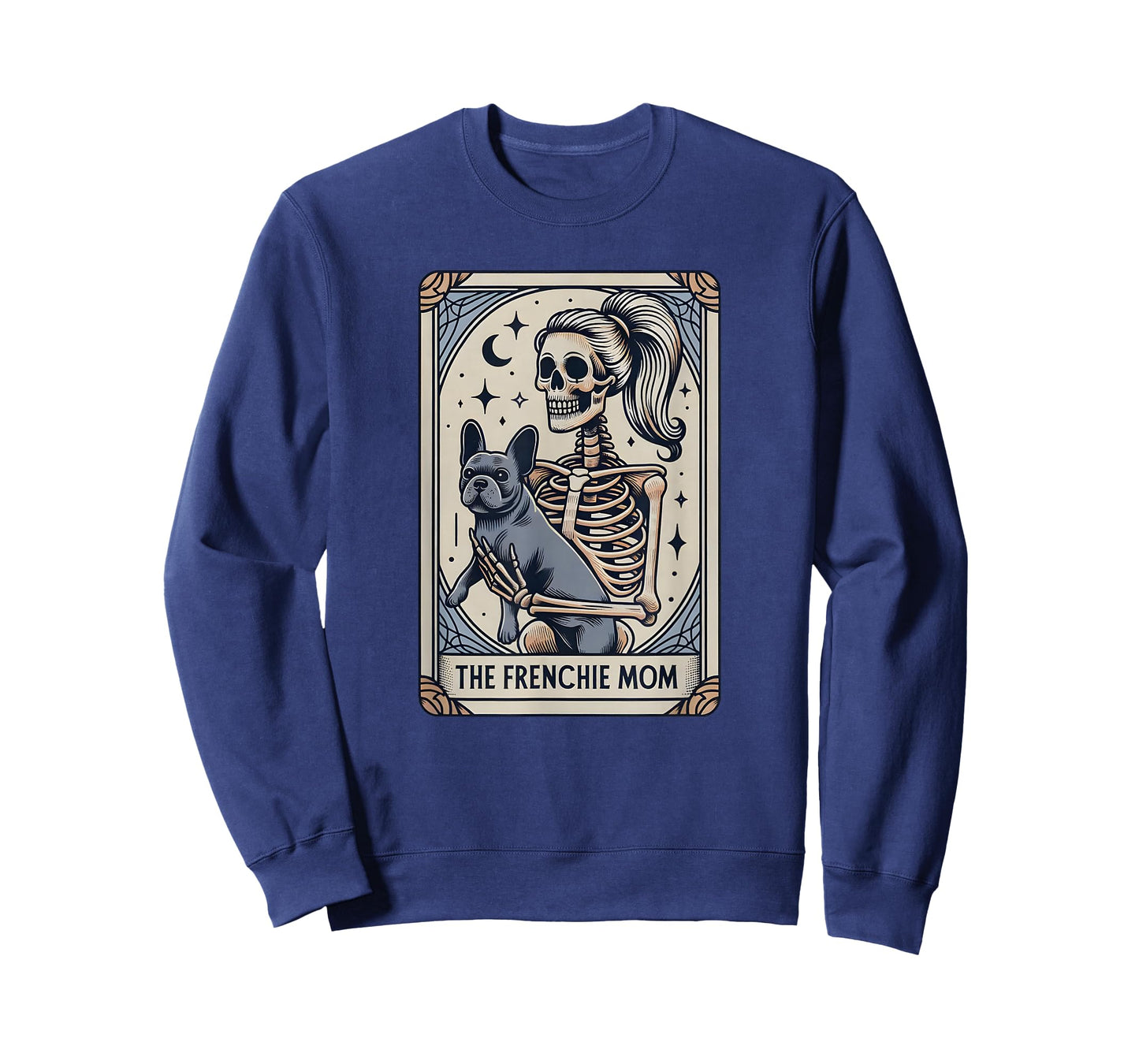 Frenchie Dog Mom Tarot Card, French Bulldog Skeleton Mom T-Shirt