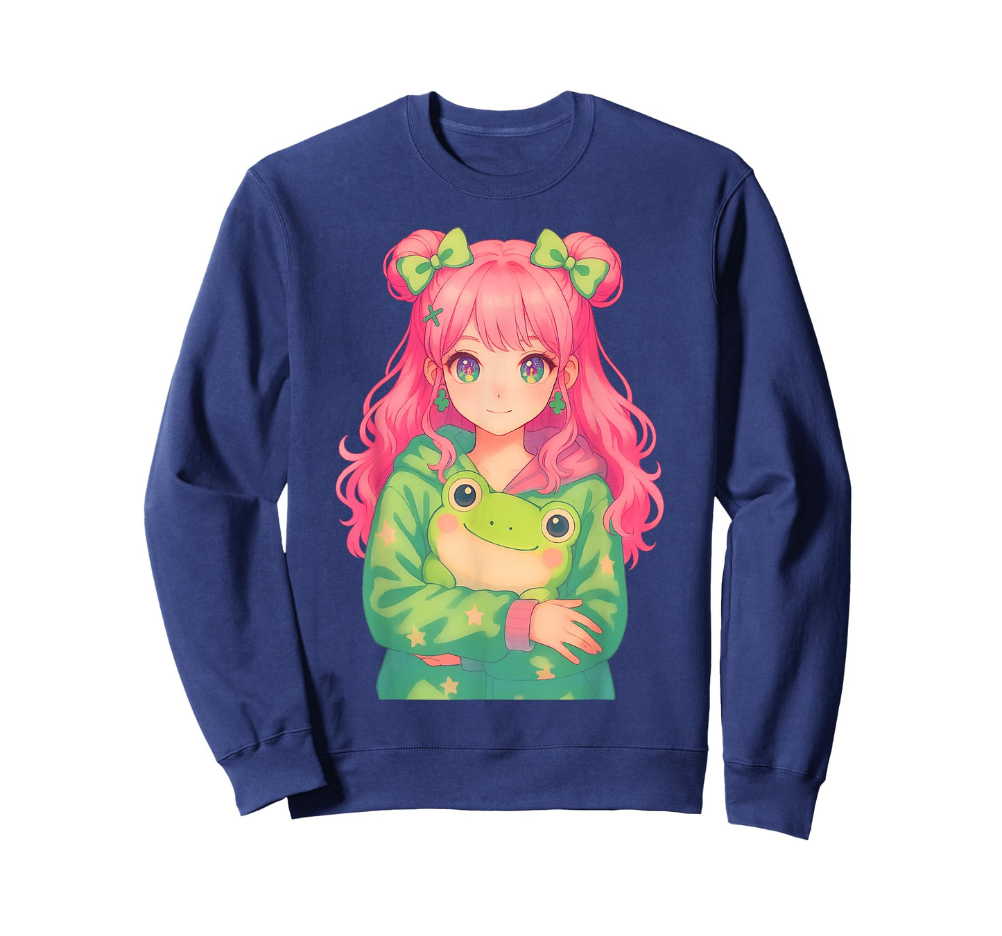Kawaii Frog Girl | Decora Kei Anime Manga Harajuku Frogcore T-Shirt
