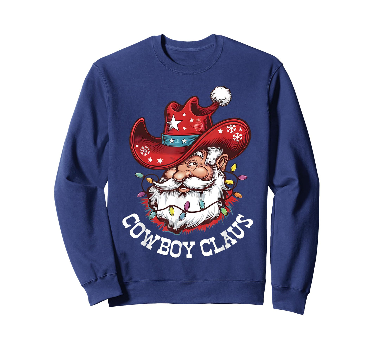 Cowboy Claus Cowboy Santa Hat Xmas Christmas Western Style T-Shirt