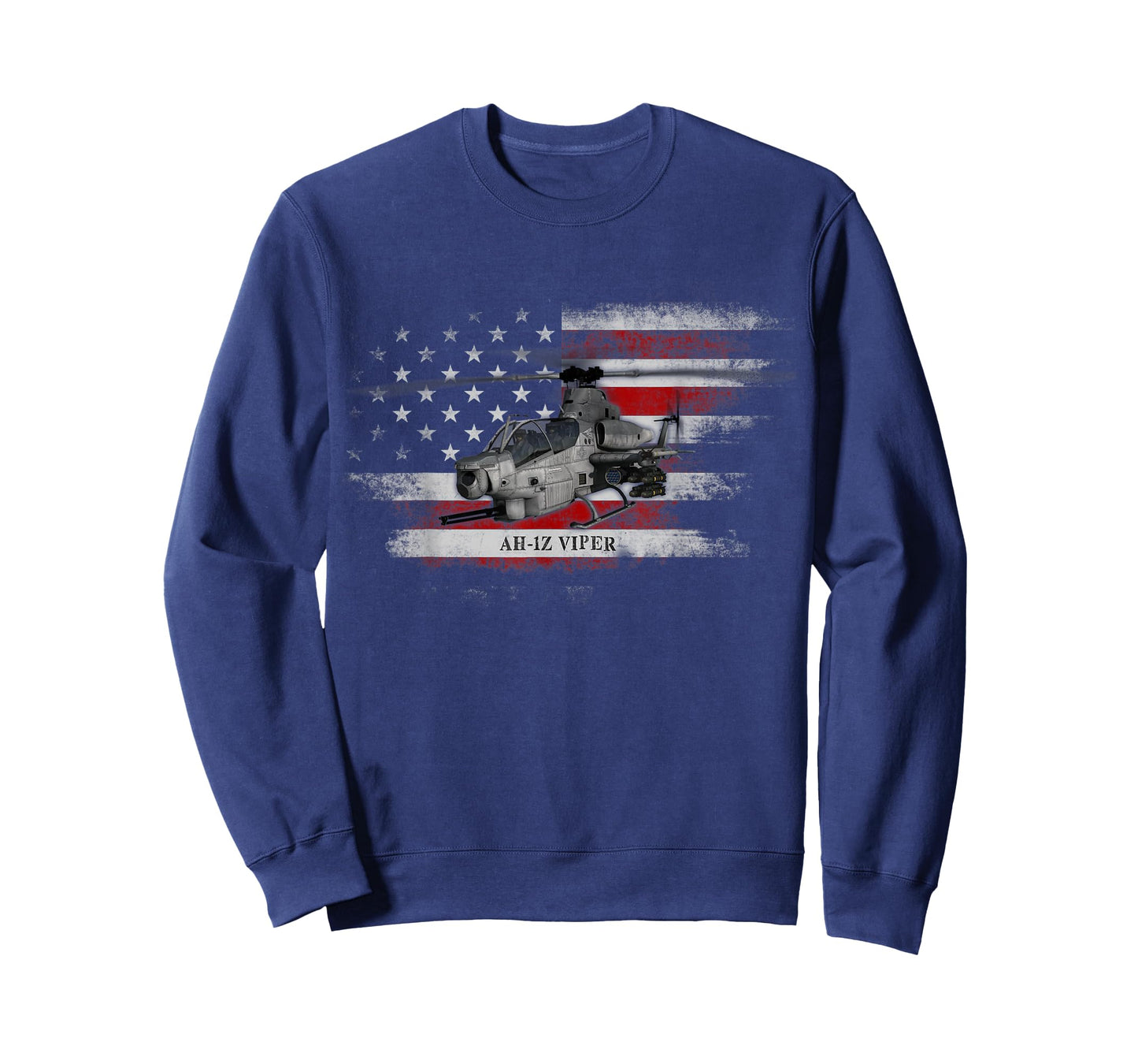 AH-1Z Viper Helicopter USA Flag Helicopter Pilot Gifts Mens T-Shirt