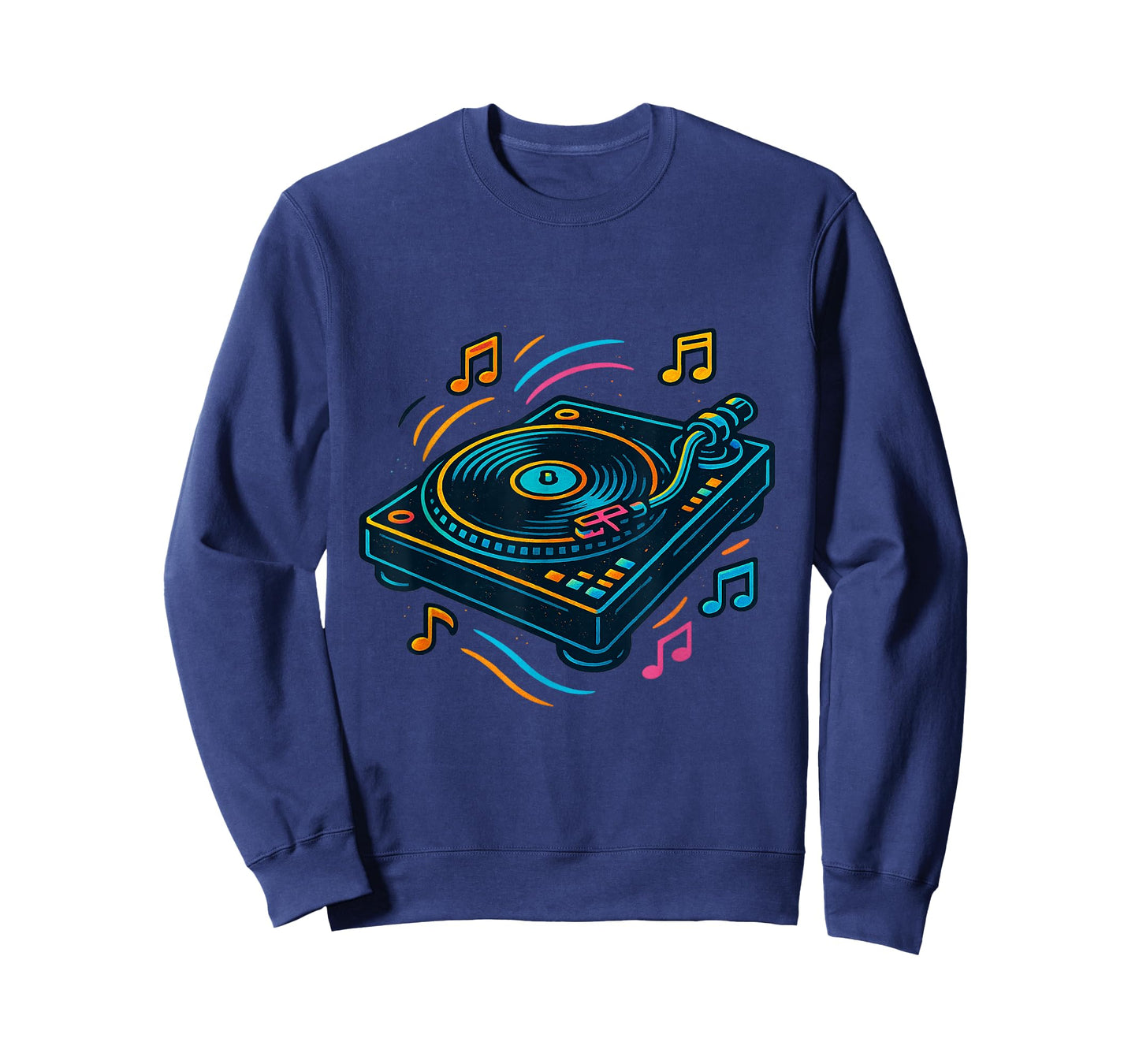 Turntable Music Vibe for DJs Music Lovers Nightlife Fun T-Shirt