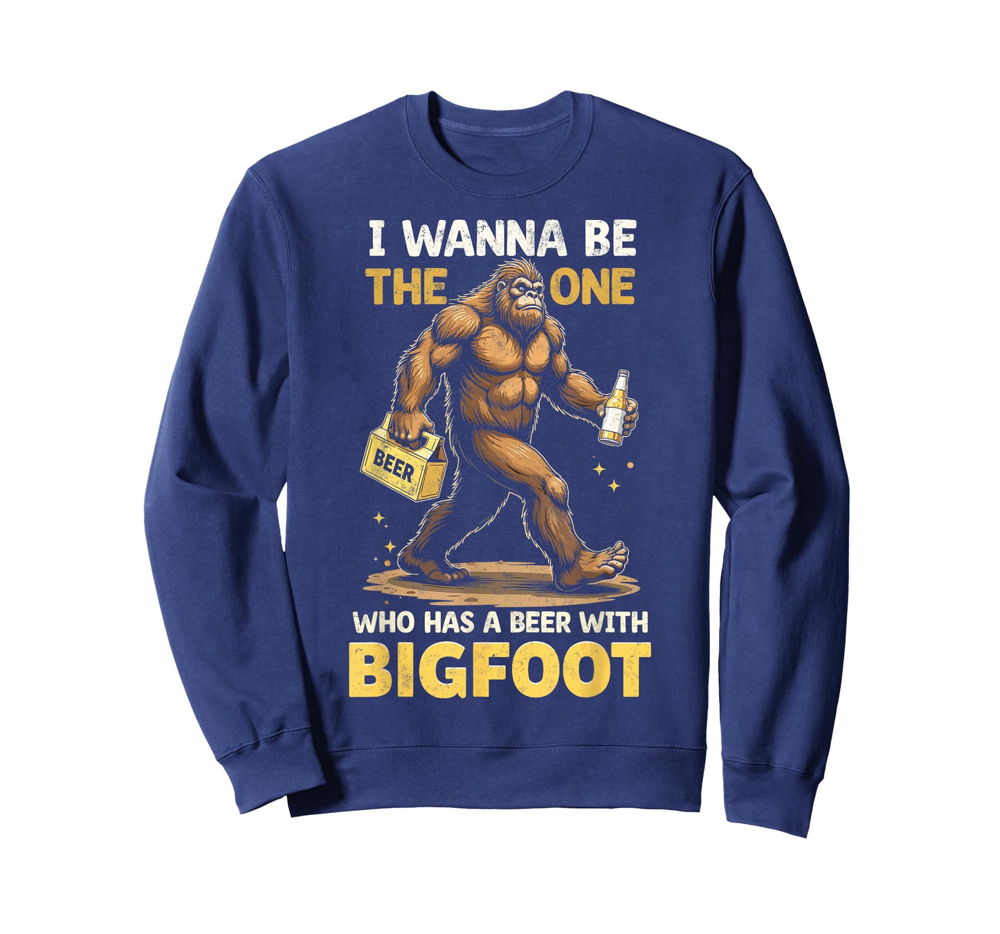 Funny Beer With Bigfoot Sasquatch Beer Lover Drinking Party T-Shirt