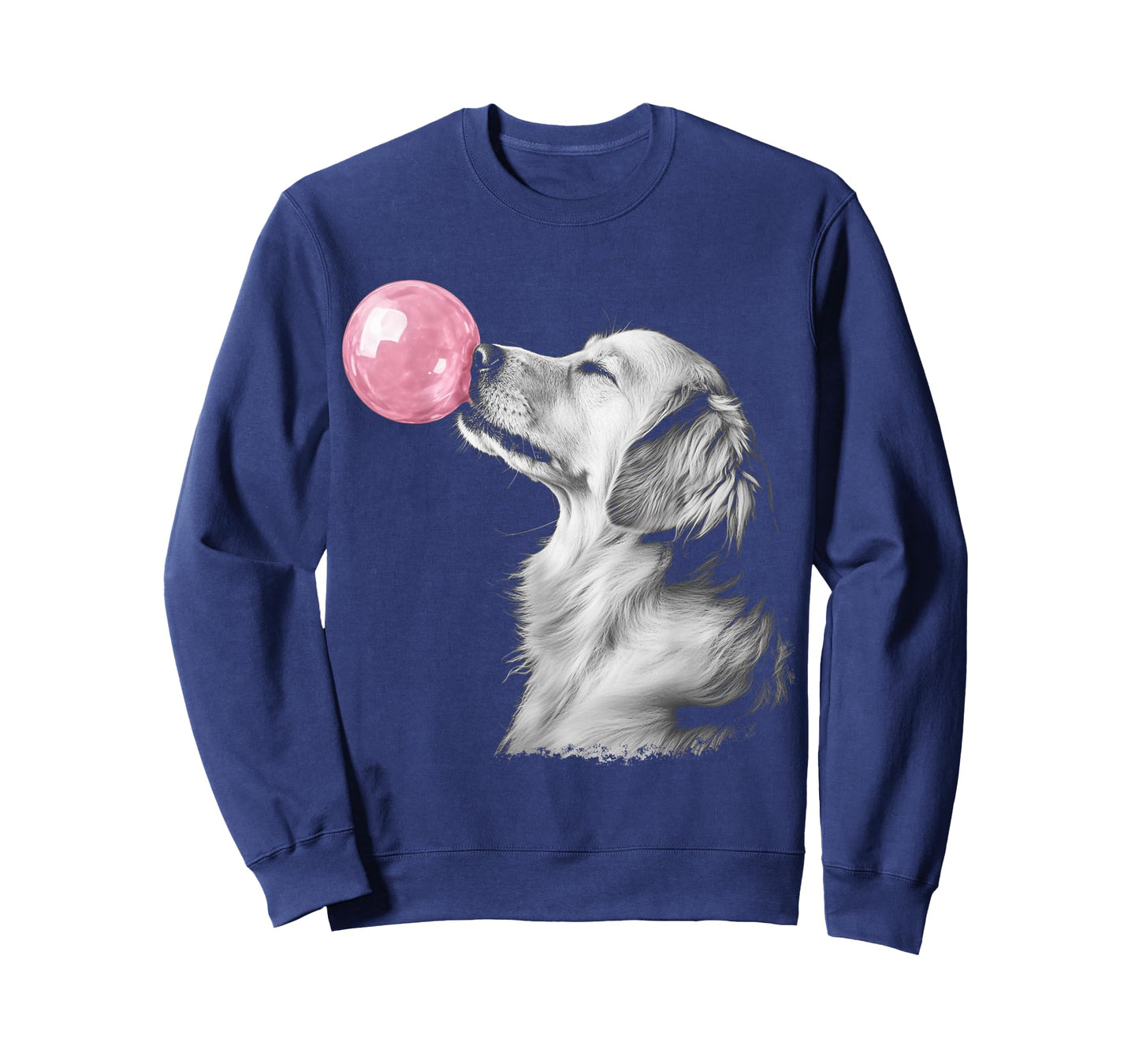 Golden Retriever Blowing Bubble Gum Pink T-Shirt