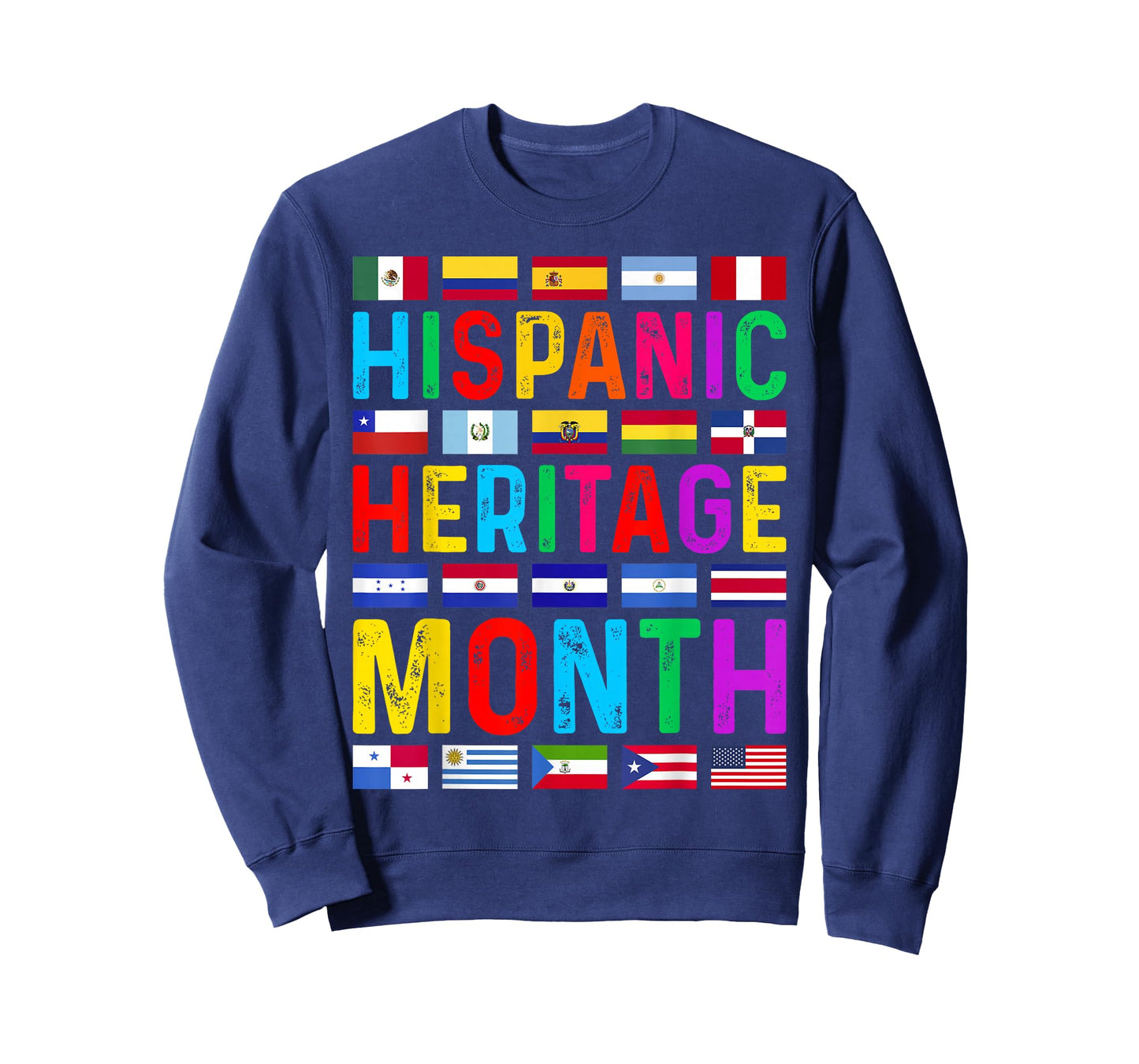 Hispanic Heritage Month National Latino Countries Flags T-Shirt
