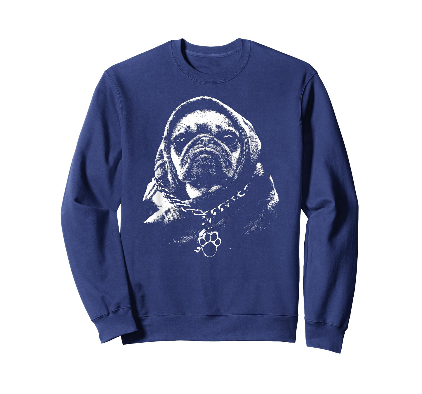 Cool Cute Hooded Gangsta Pug Thug Dog T-Shirt
