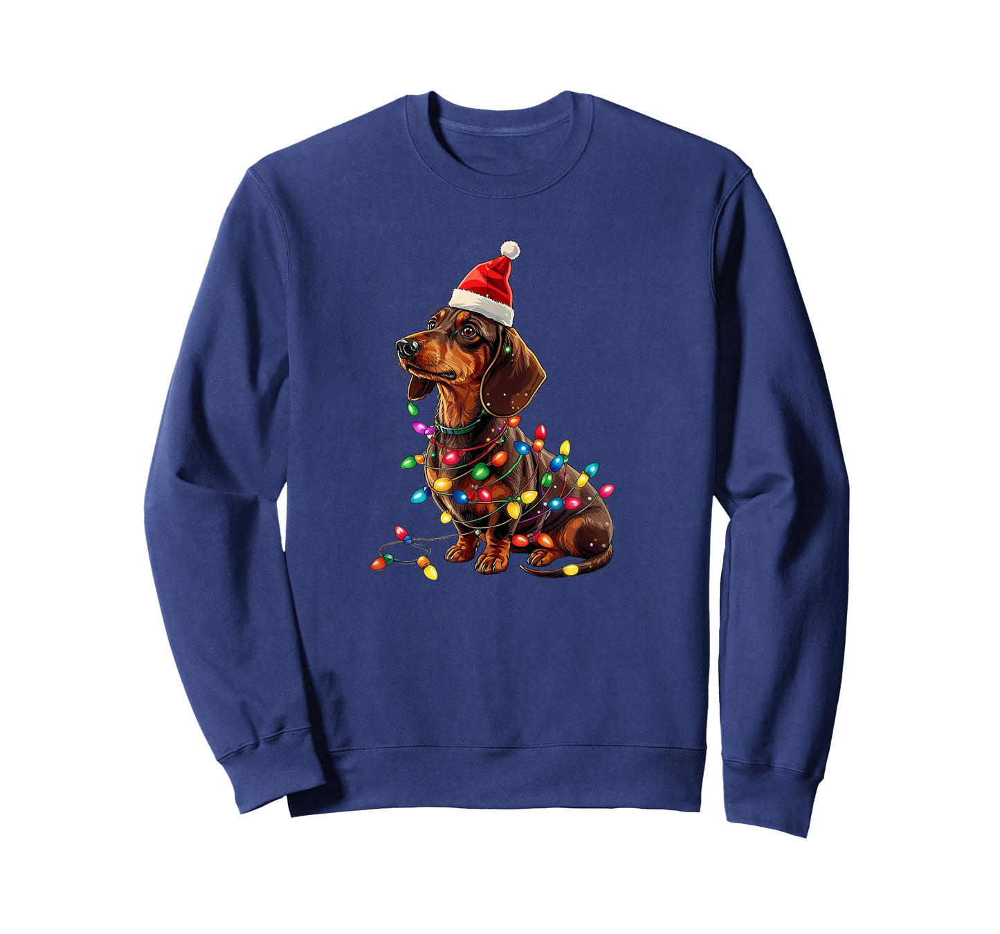 Dachshund Christmas Weiner Dog Xmas Pajamas Cute T-Shirt for Men Women Kids