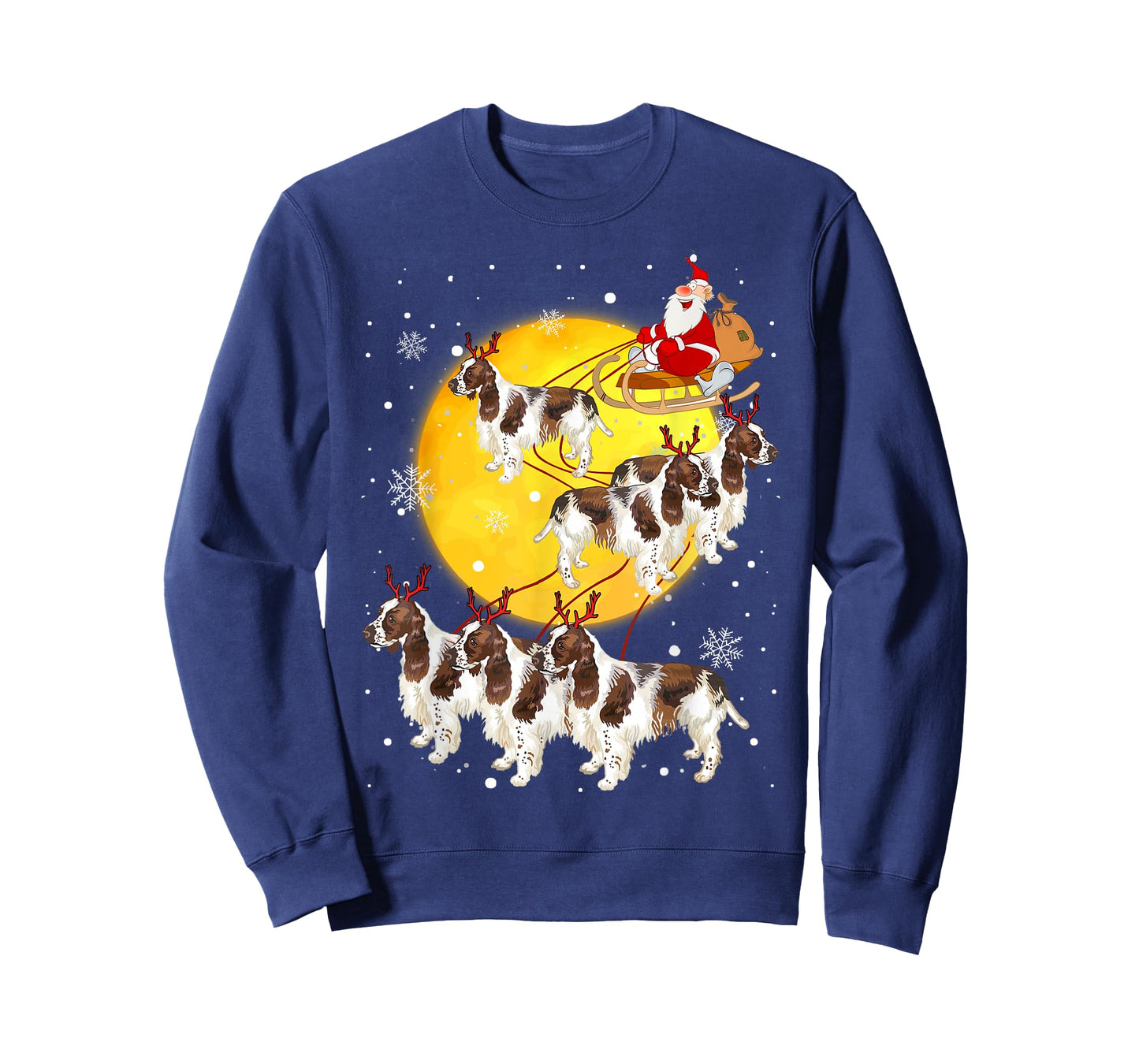 English Springer Spaniel Reindeer Christmas Dog Lover Gifts T-Shirt