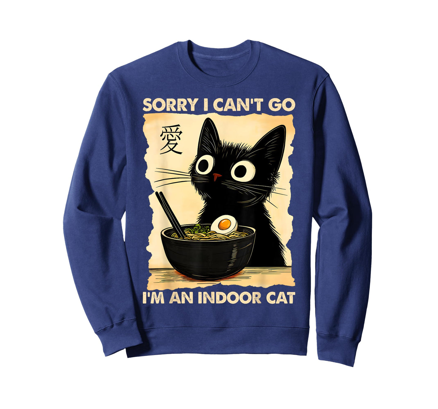 Sorry Cant Go Im an Indoor Cat Japanese Kawaii Noodles Soup T-Shirt