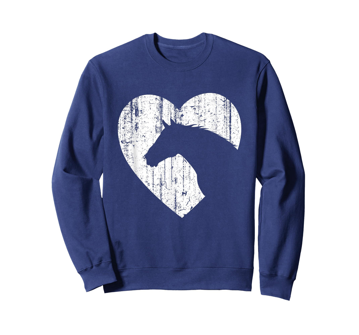 Horse Heart Silhouette For Cowgirl Equestrian Graphic Print T-Shirt