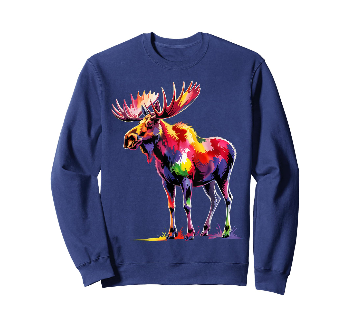 Moose Colorful Pop Art Beautiful Moose Lovers for Men Women T-Shirt