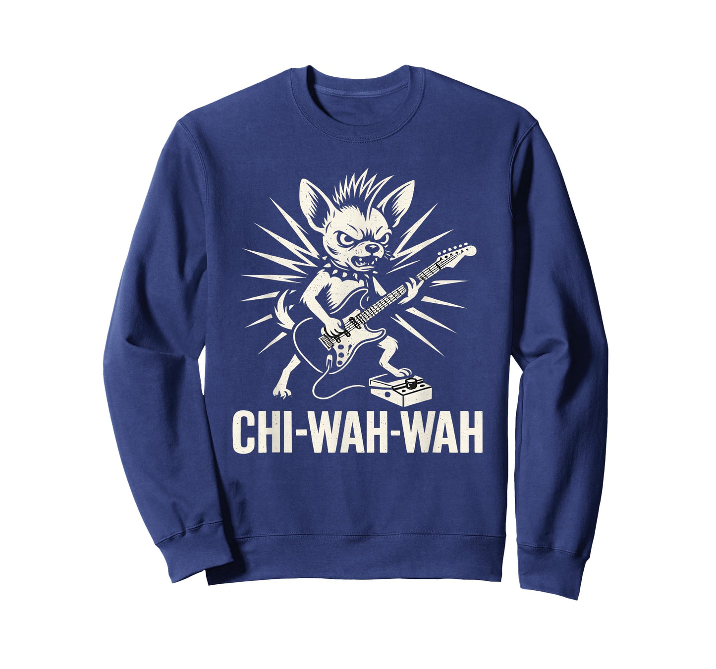Chihuahua Dog Guitarist Wah Pedal Punk Rocker Music T-Shirt