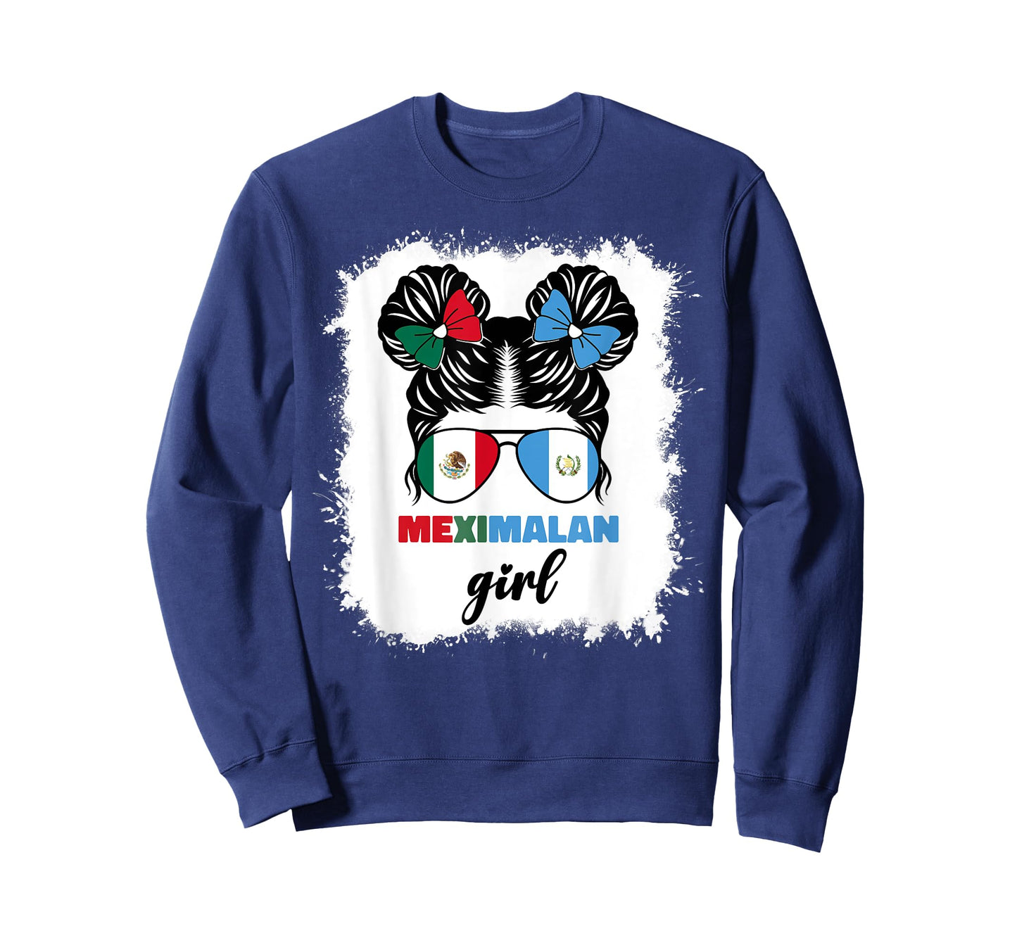 Half Mexican And Guatemalan Mexico Guatemala Flag Girl Kids T-Shirt