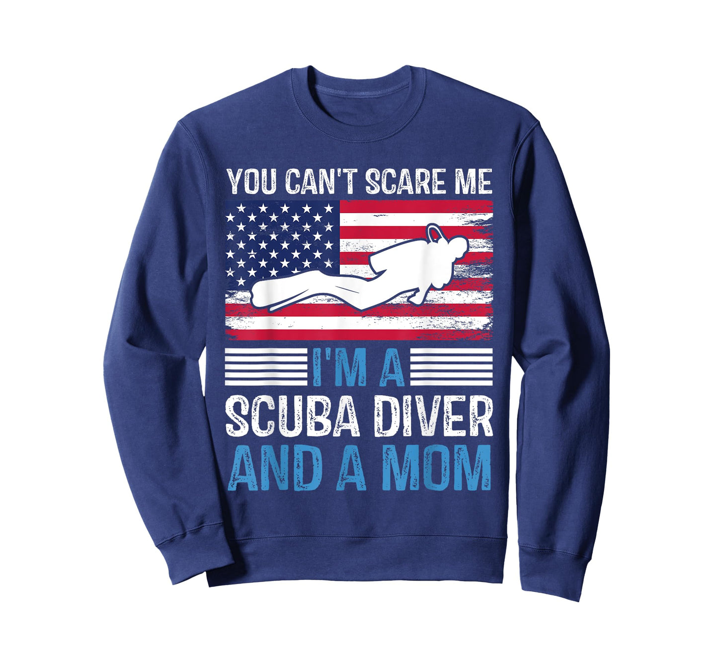 Divers Scuba Diving Mask Snorkel Fins American Flag USA Tee Women Kids Men T-Shirt