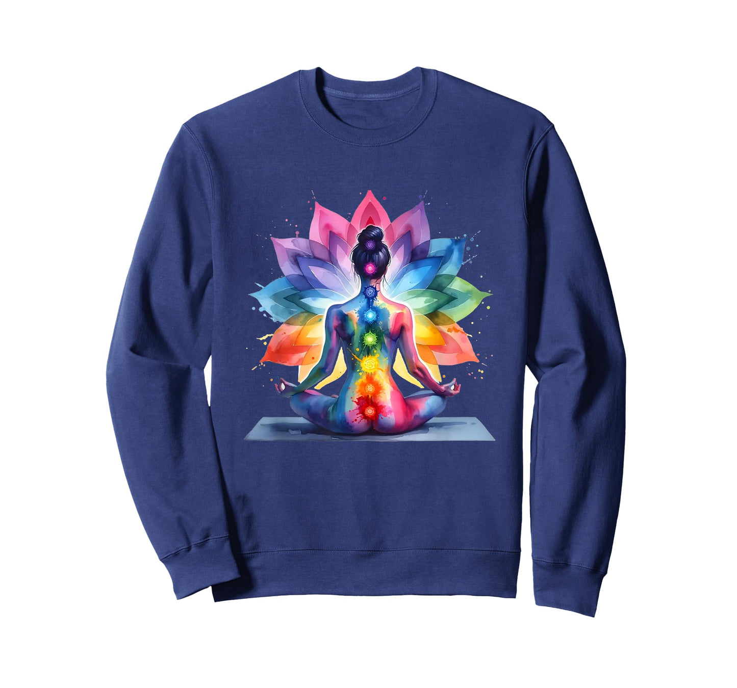 Women Yoga Meditation Spiritual Body Energy Chakra T-Shirt
