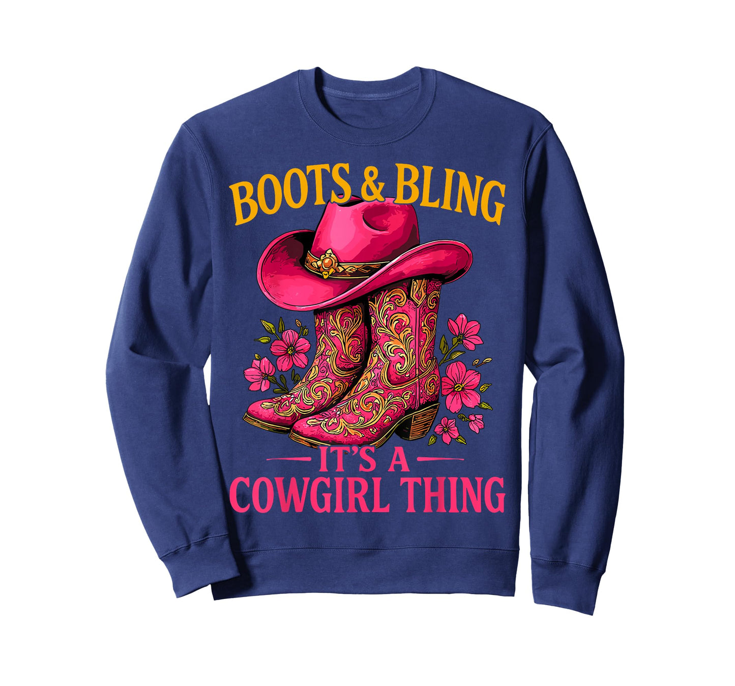 Cowgirl Lover Boots and Bling Its a Cowgirl Thing Country T-Shirt
