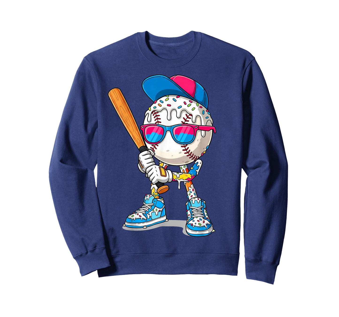 Funny Football Drip for Boys Kids Youth Dripping Ice Cream T-Shirt