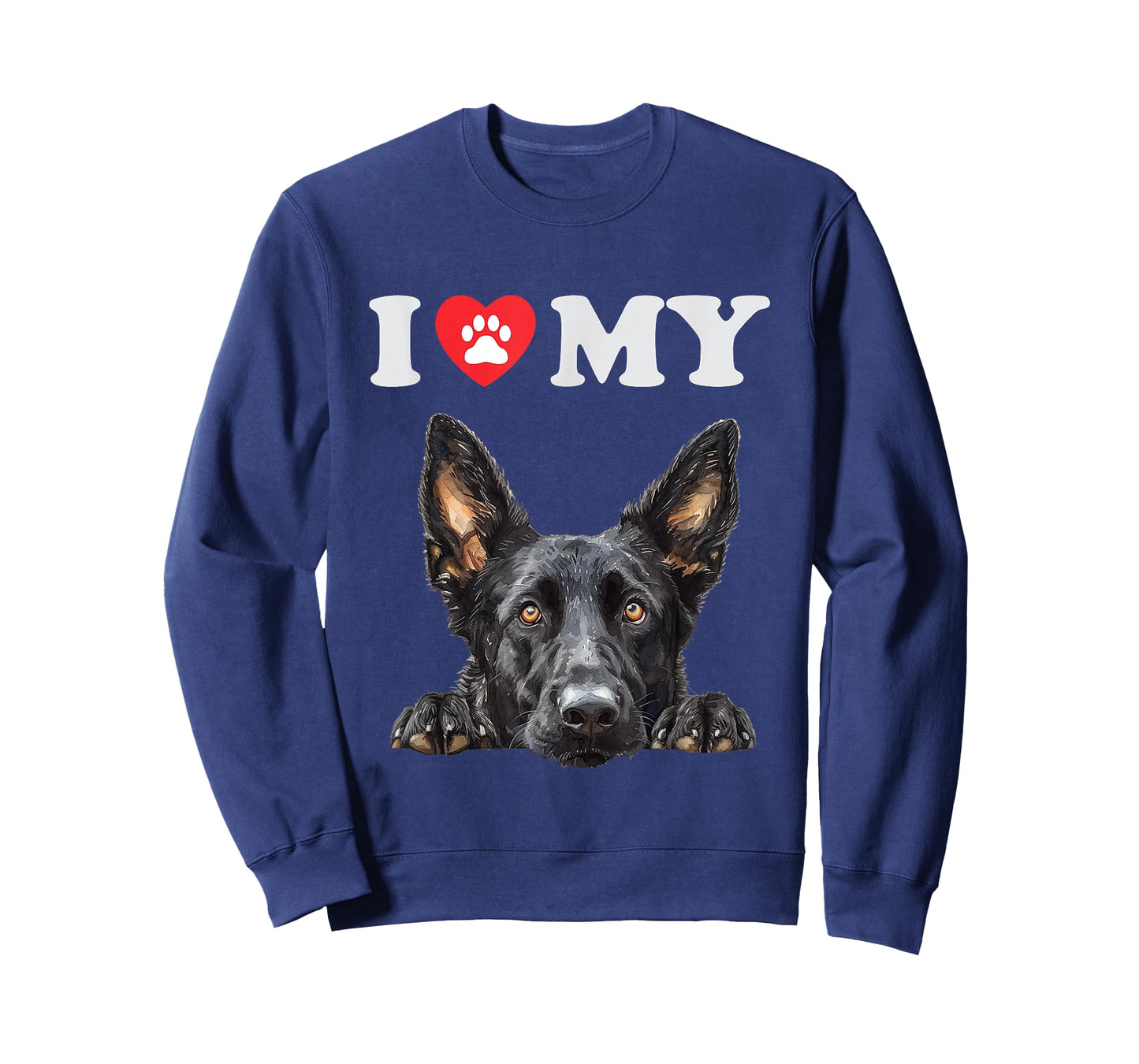 Dutch Shepherd I Heart My Dog Funny Dog Lover T-Shirt