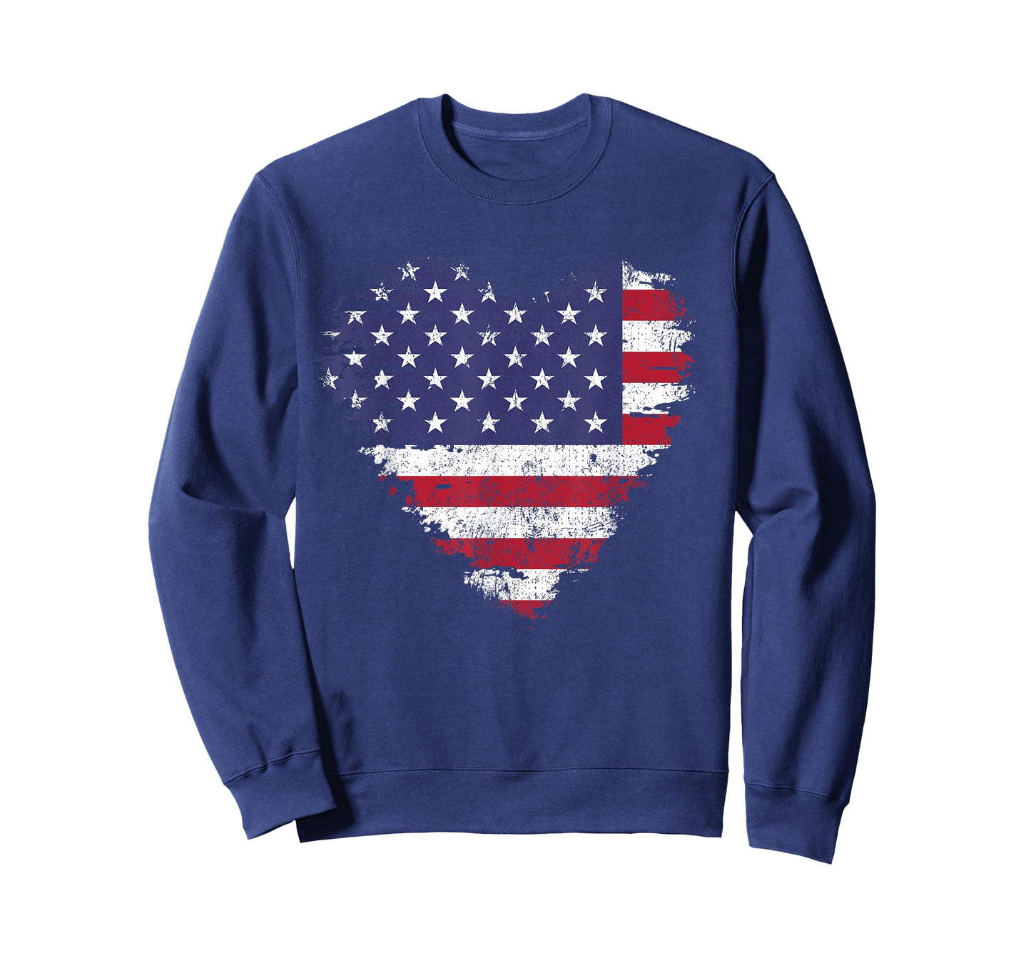 USA Patriotic American Flag Heart 4th of July T-Shirt