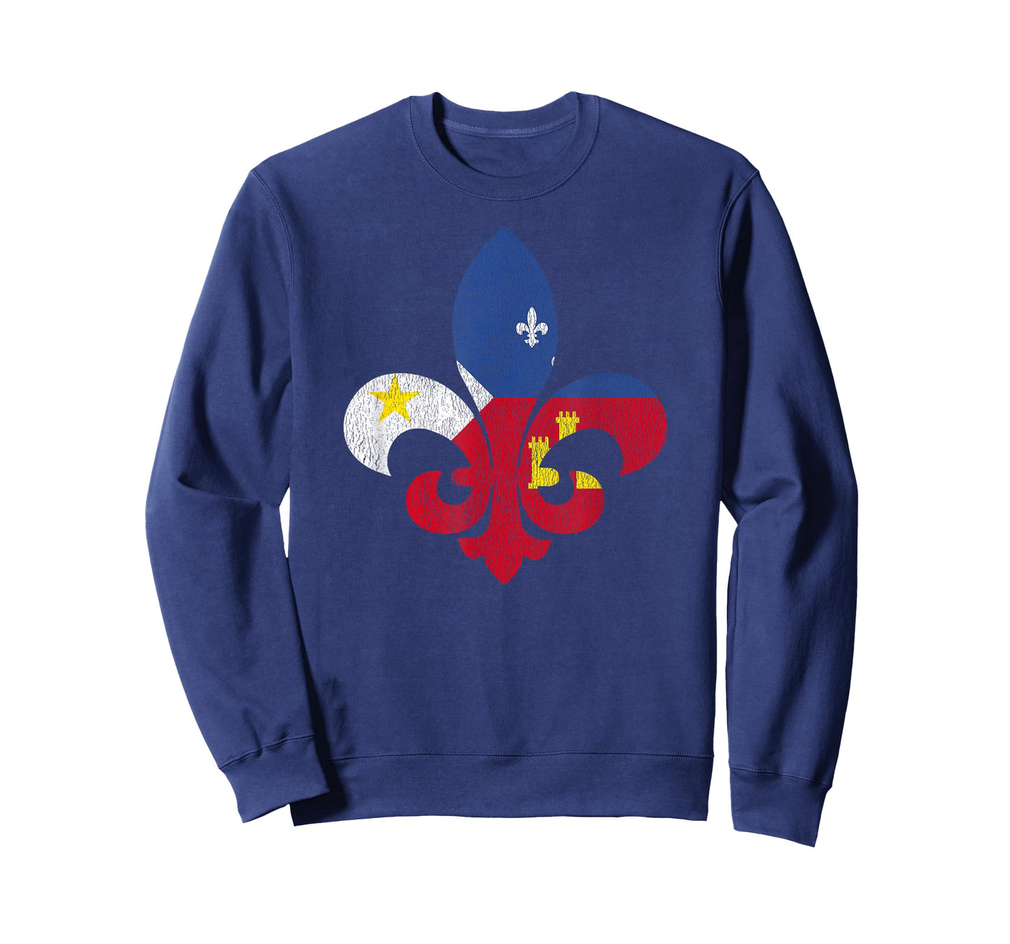 Louisiana Cajun Fleur Proud Acadiana French Flag T-Shirt
