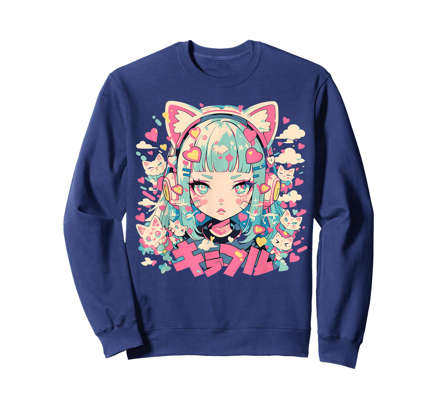 Anime Waifu Cute Anime Manga Cat Girl Sweet Retro Japan T-Shirt