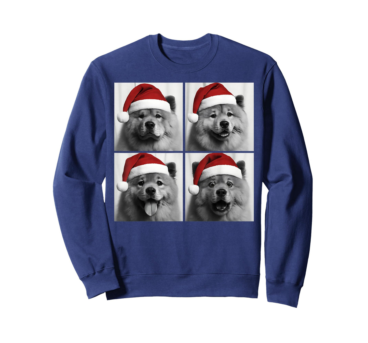 Funny Christmas Chow Chow Santa Dog Lover Photo Booth T-Shirt