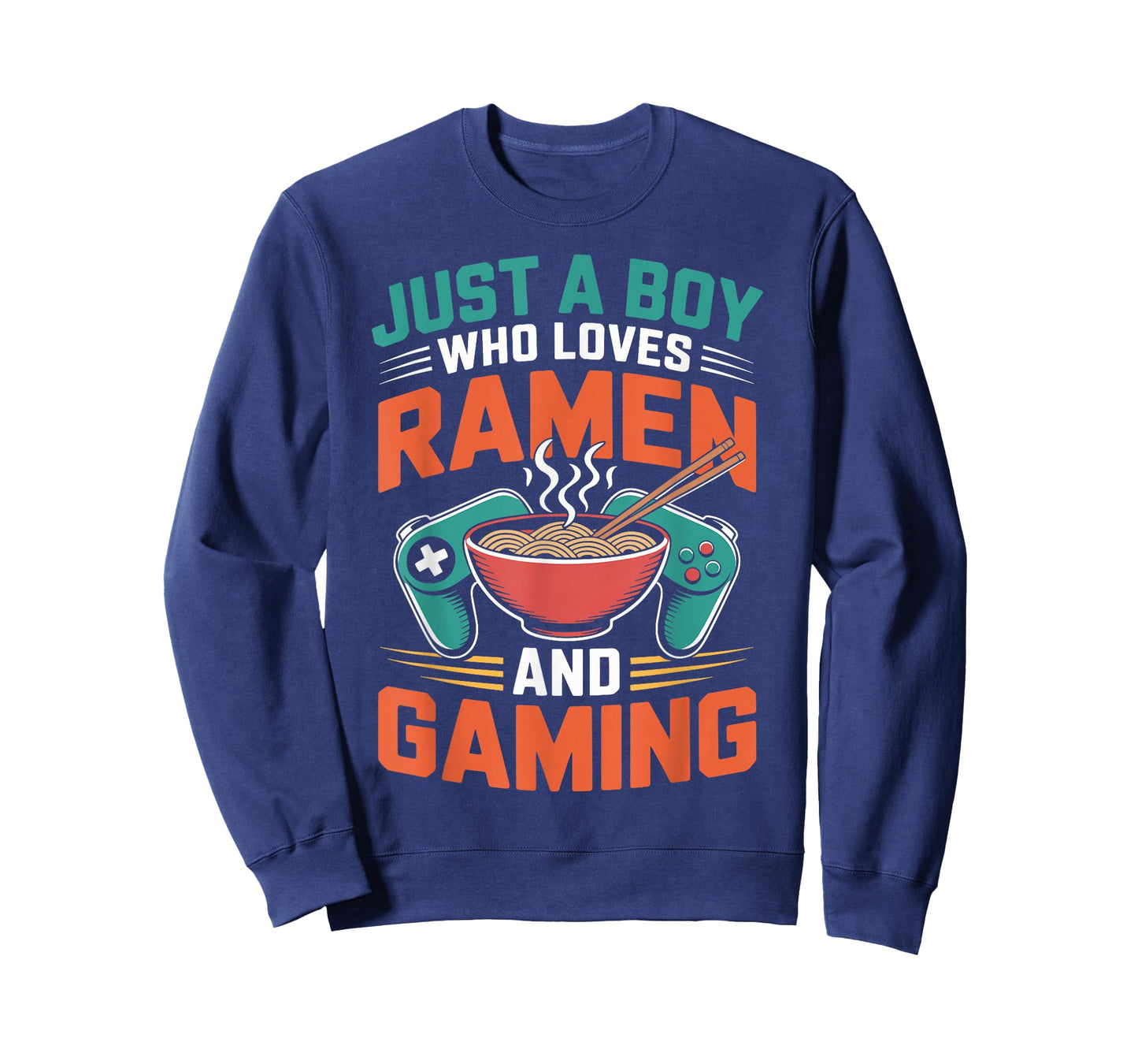 Just A Boy Who Loves Ramen and Gaming Funny Gaming and Ramen T-Shirt