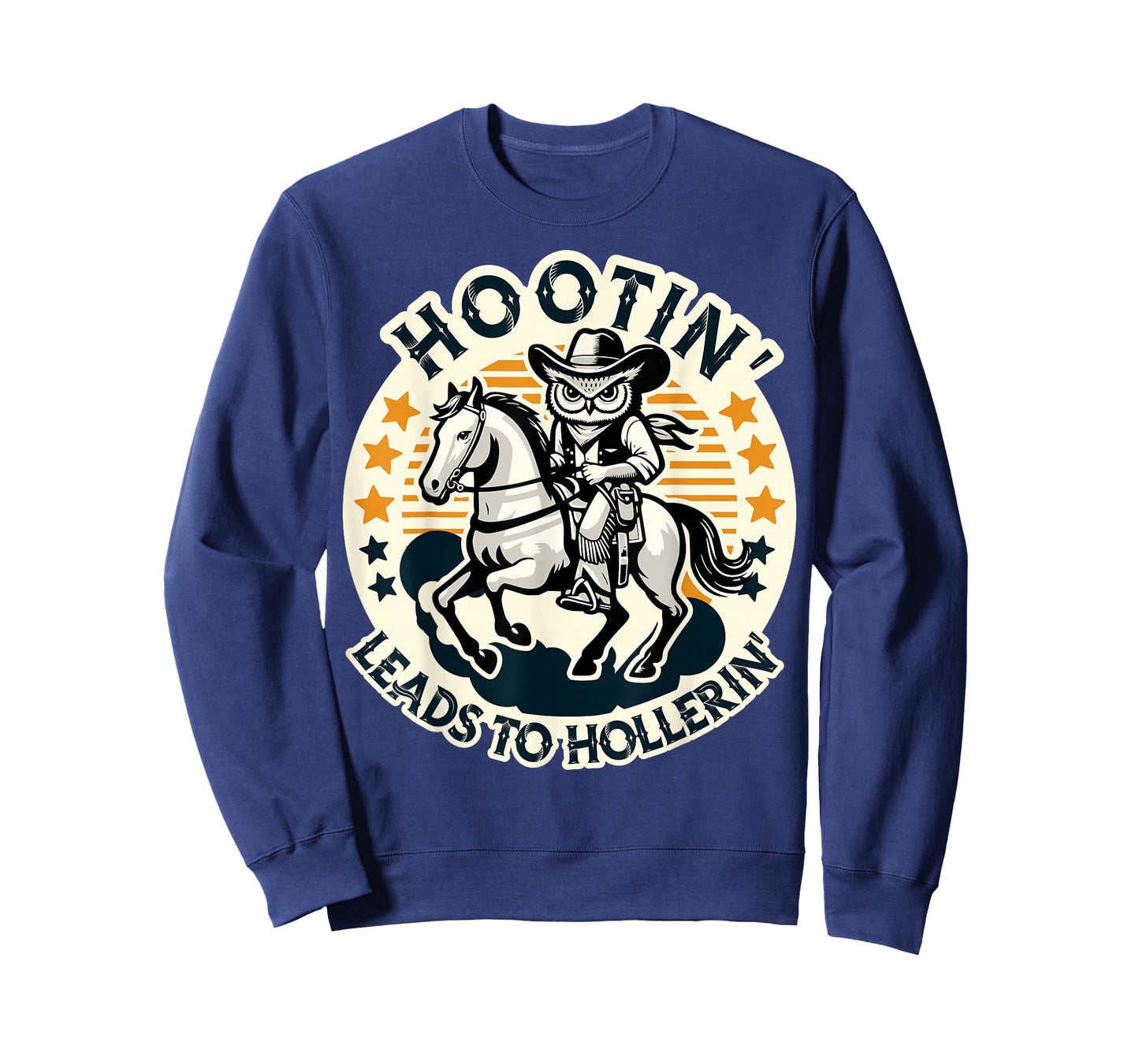 Hootin' Leads To Hollerin' Funny Country Western Owl Rider T-Shirt