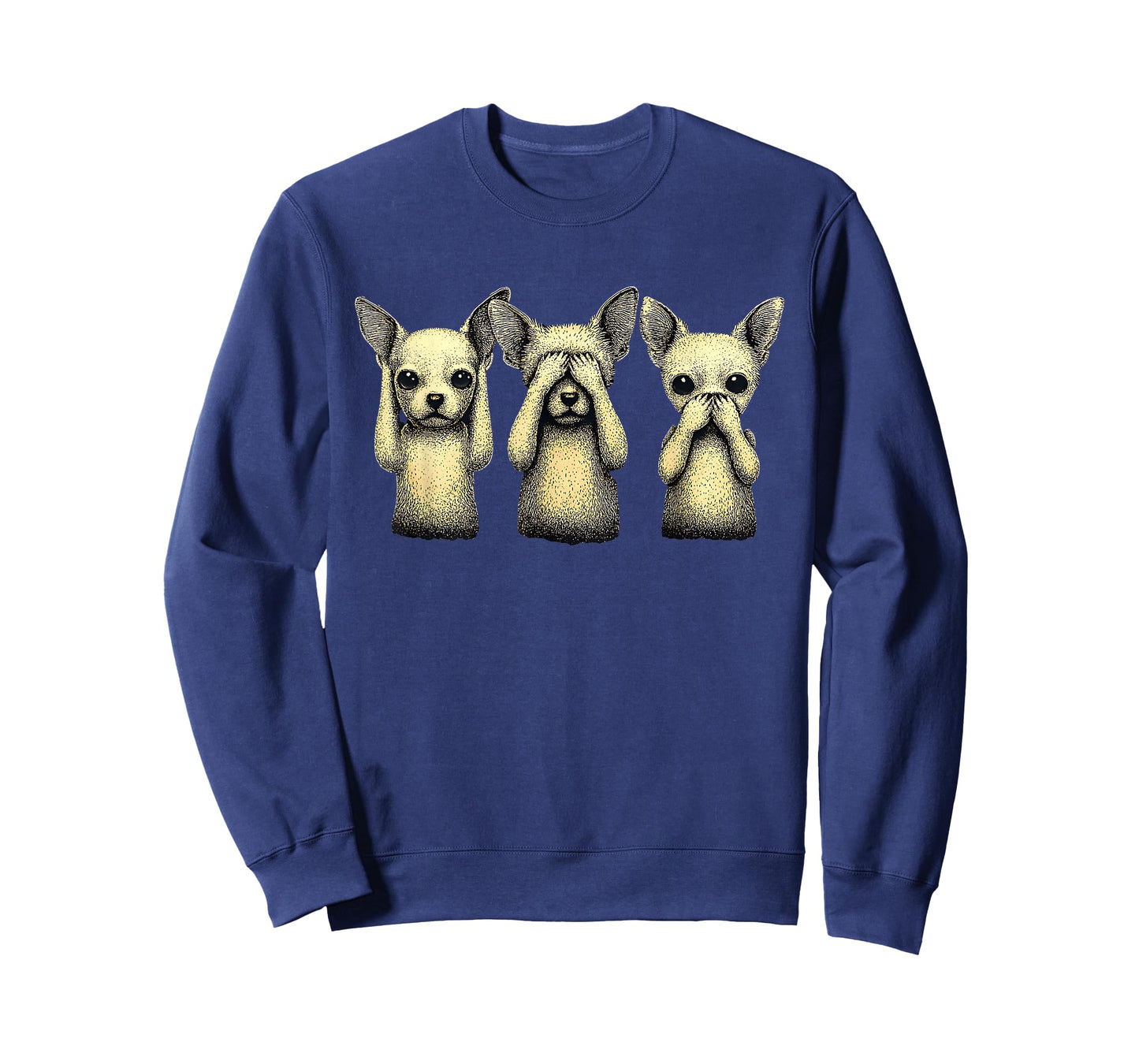 See No Evil Hear No Evil Speak No Evil Funny Chihuahua T-Shirt