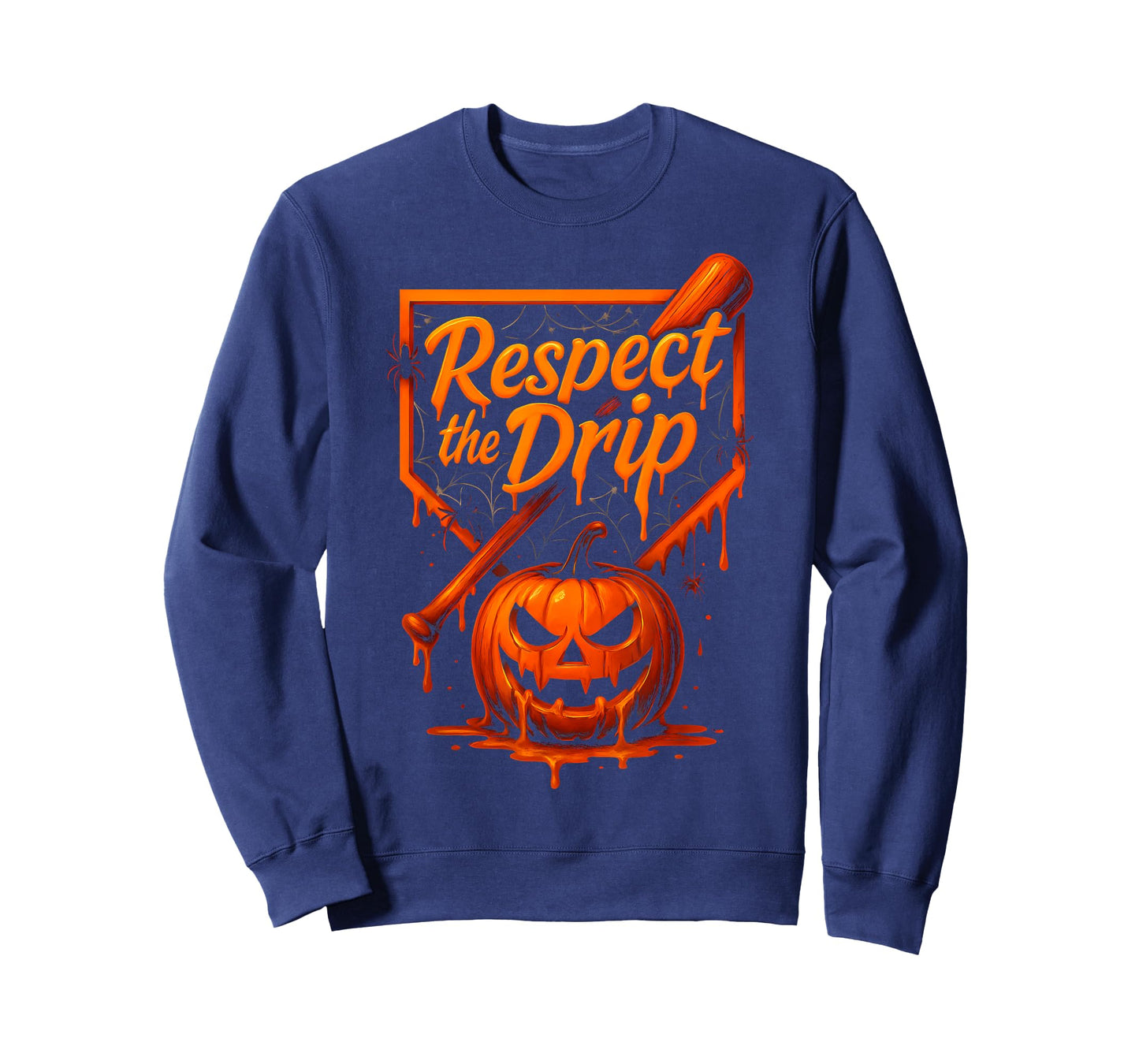 Respect The Drip Baseball Halloween Ice Cream Drip T-Shirt