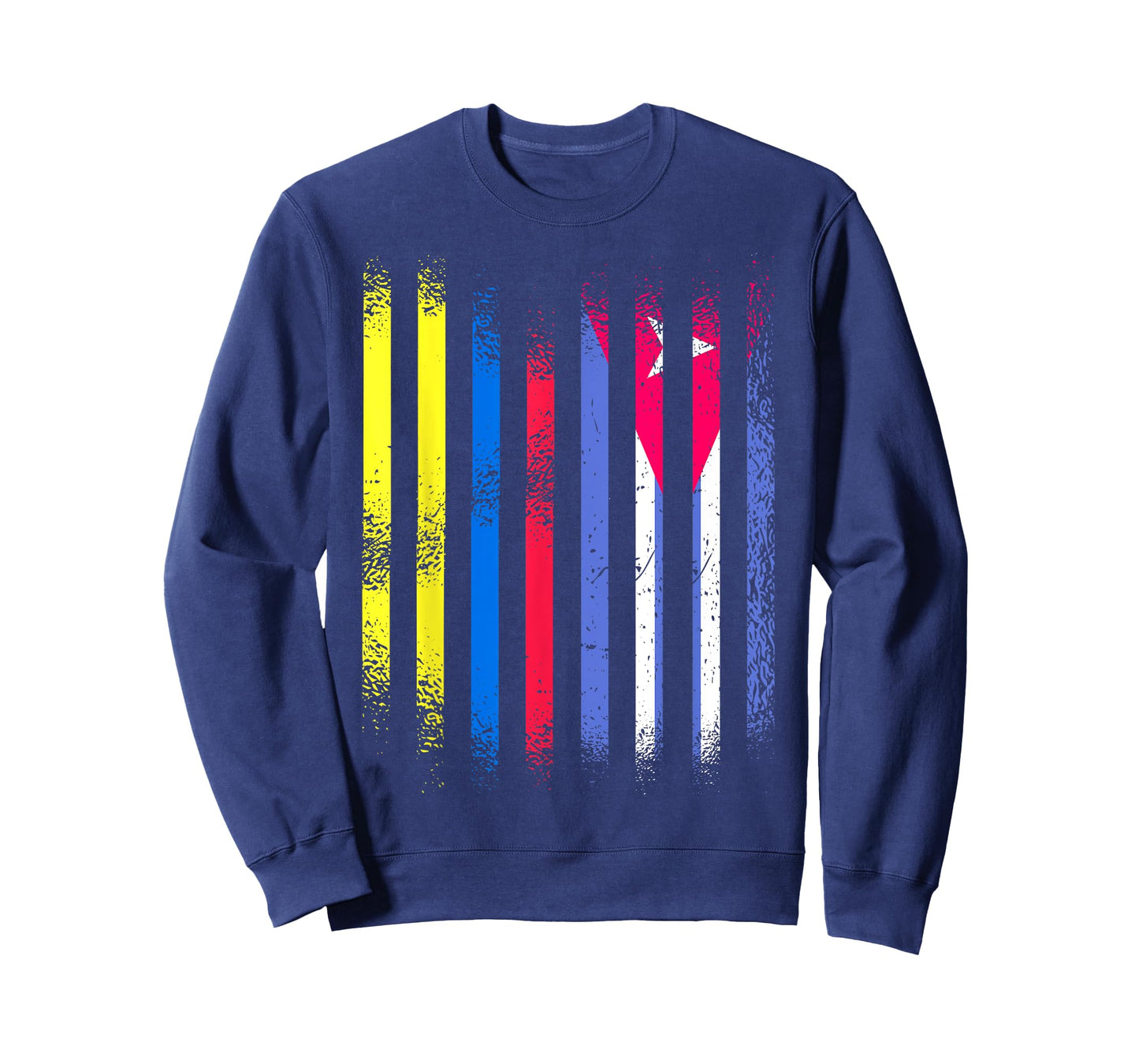 Colombia Flag Cuba Grown Country Flags Stripes T-Shirt