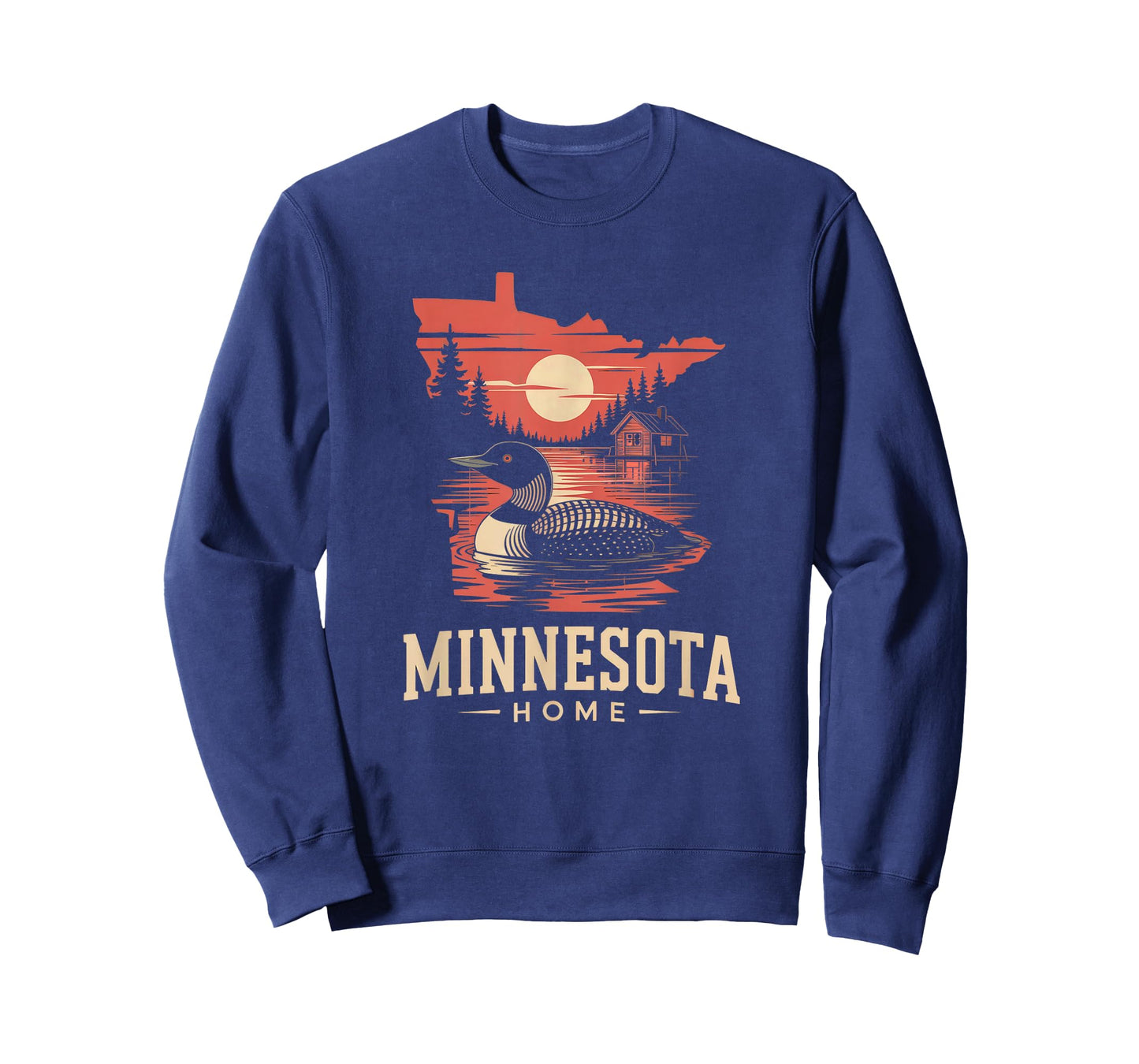 Minnesota Home Lake Loon MN Map Outline T-Shirt