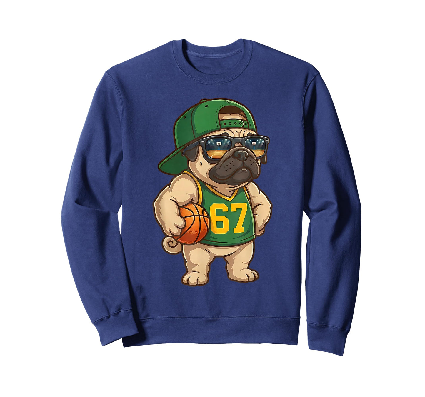 Pug Basketball Dog 67 Gen Alpha Slang Sports Men Boys Kids T-Shirt