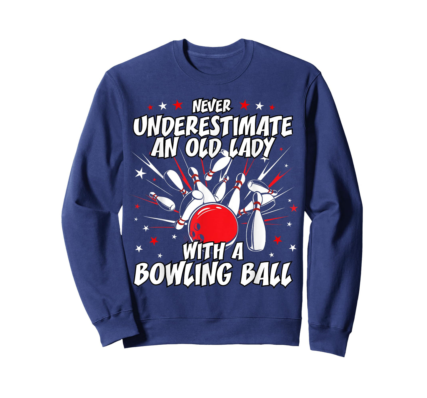 Never Underestimate an Old Lady Bowling Ball Grandma T Shirt T-Shirt