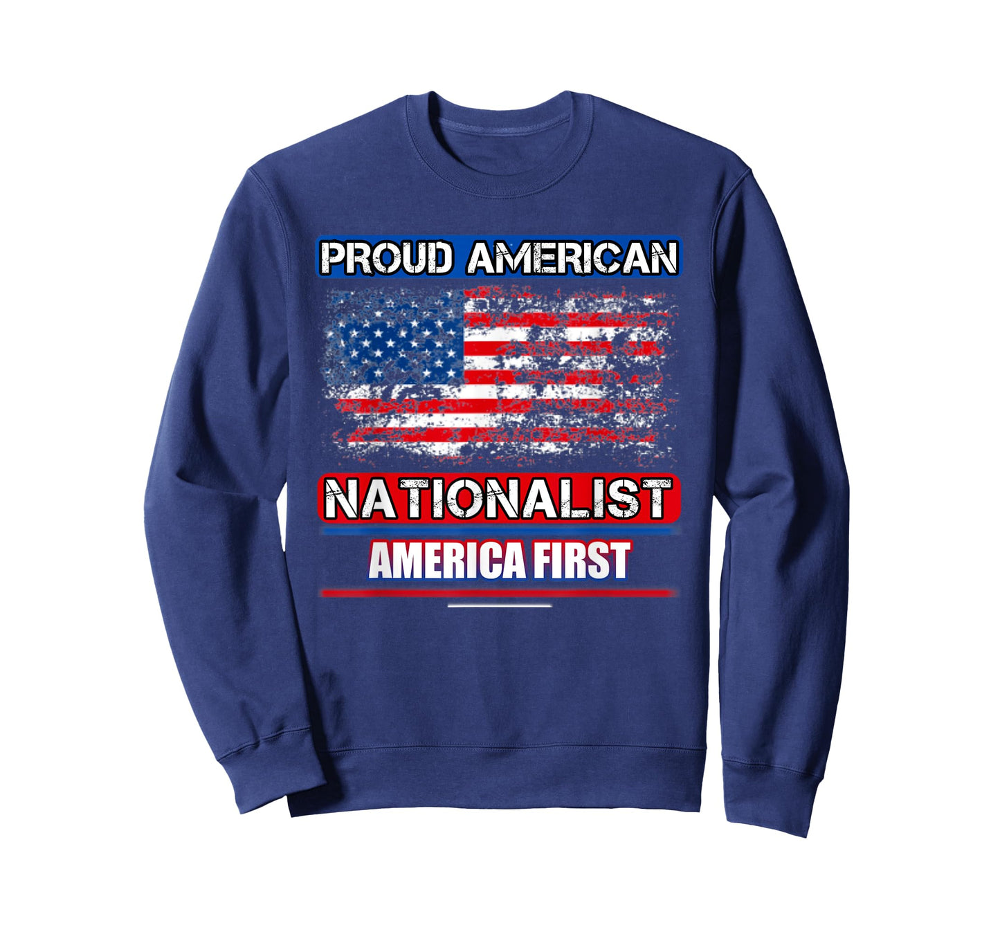 American Flag T-Shirt Proud American, Unisex-Adults, Black, Small, Short Sleeve, Classic Fit, Cotton, T-Shirt