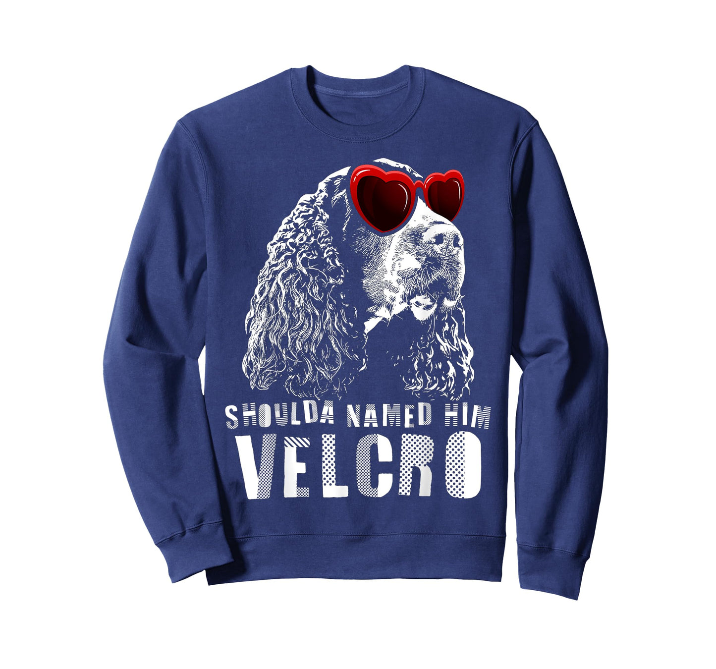 Funny Velcro English Springer Spaniel T-Shirt Dog Gift Men Women T-Shirt