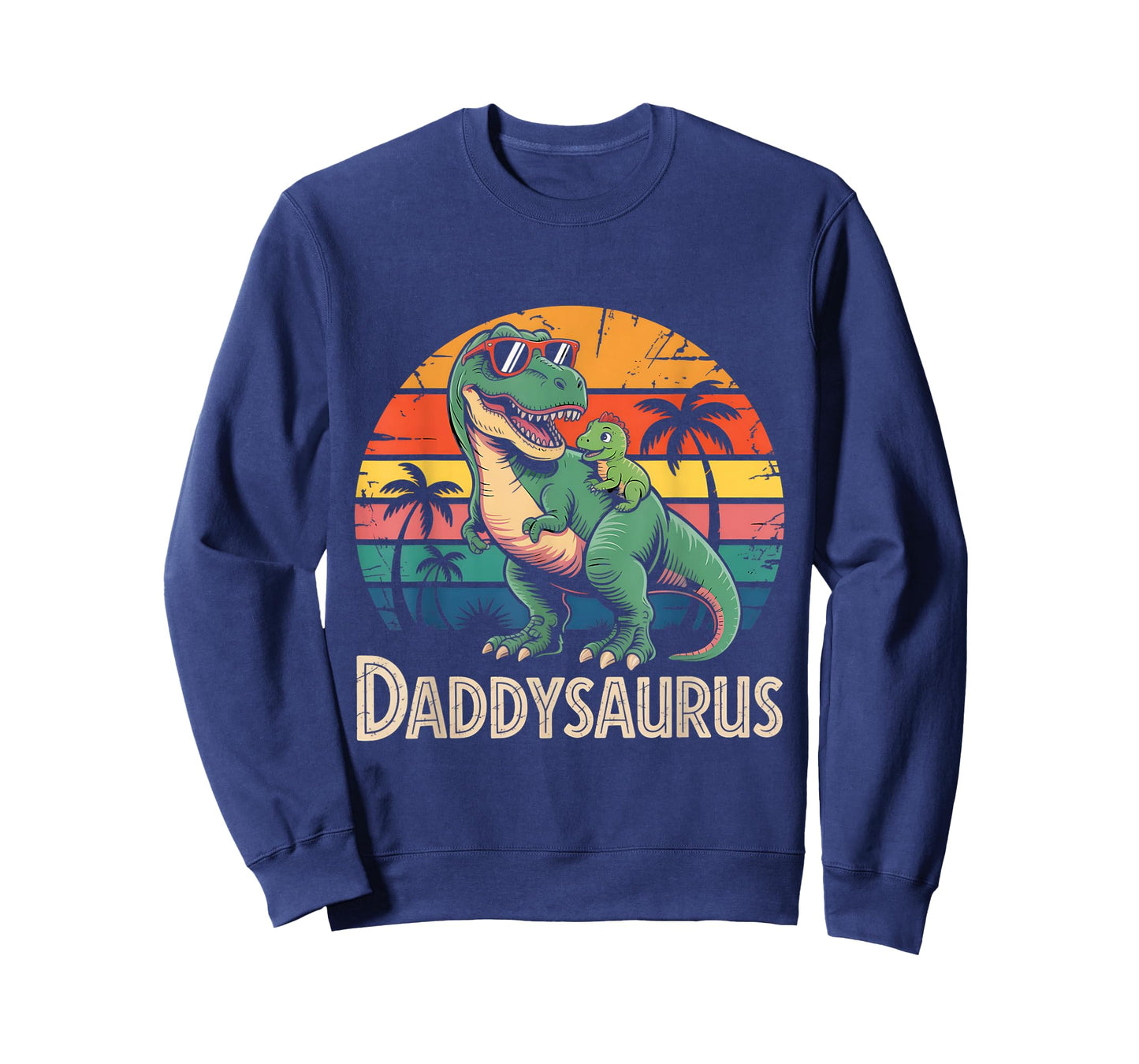 Daddysaurus Retro Dinosaur Dad Dinosaur Daddy Saurus T-Shirt