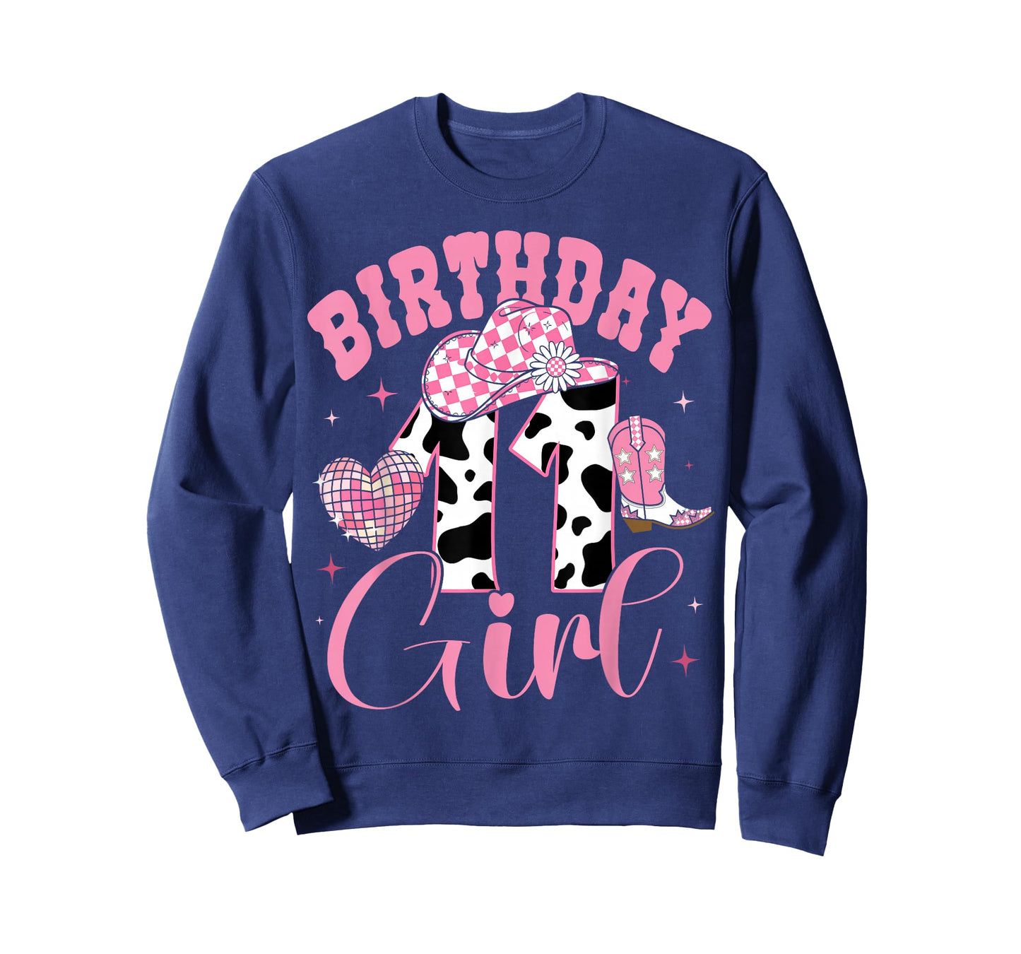 Happy 11th Birthday Girl Outfit Rodeo Western Cowgirl Cowboy T-Shirt