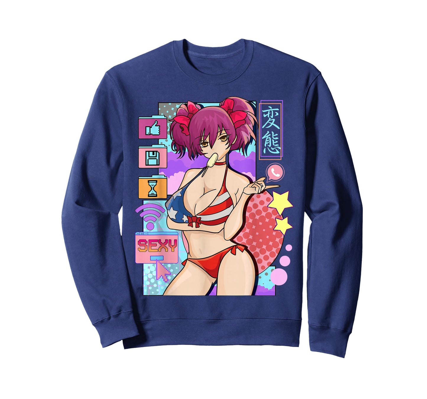 Sexy Anime Girl Waifu Japanese Cosplay T-Shirt