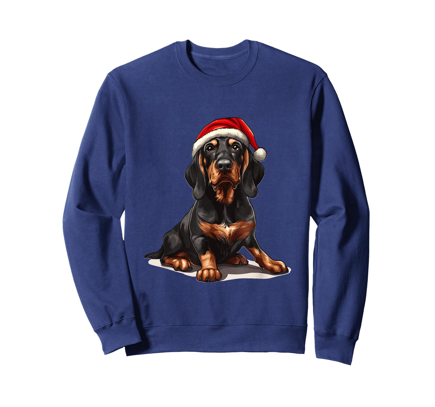 Cute Black And Tan Coonhound Dog Christmas Merry X-mas T-Shirt