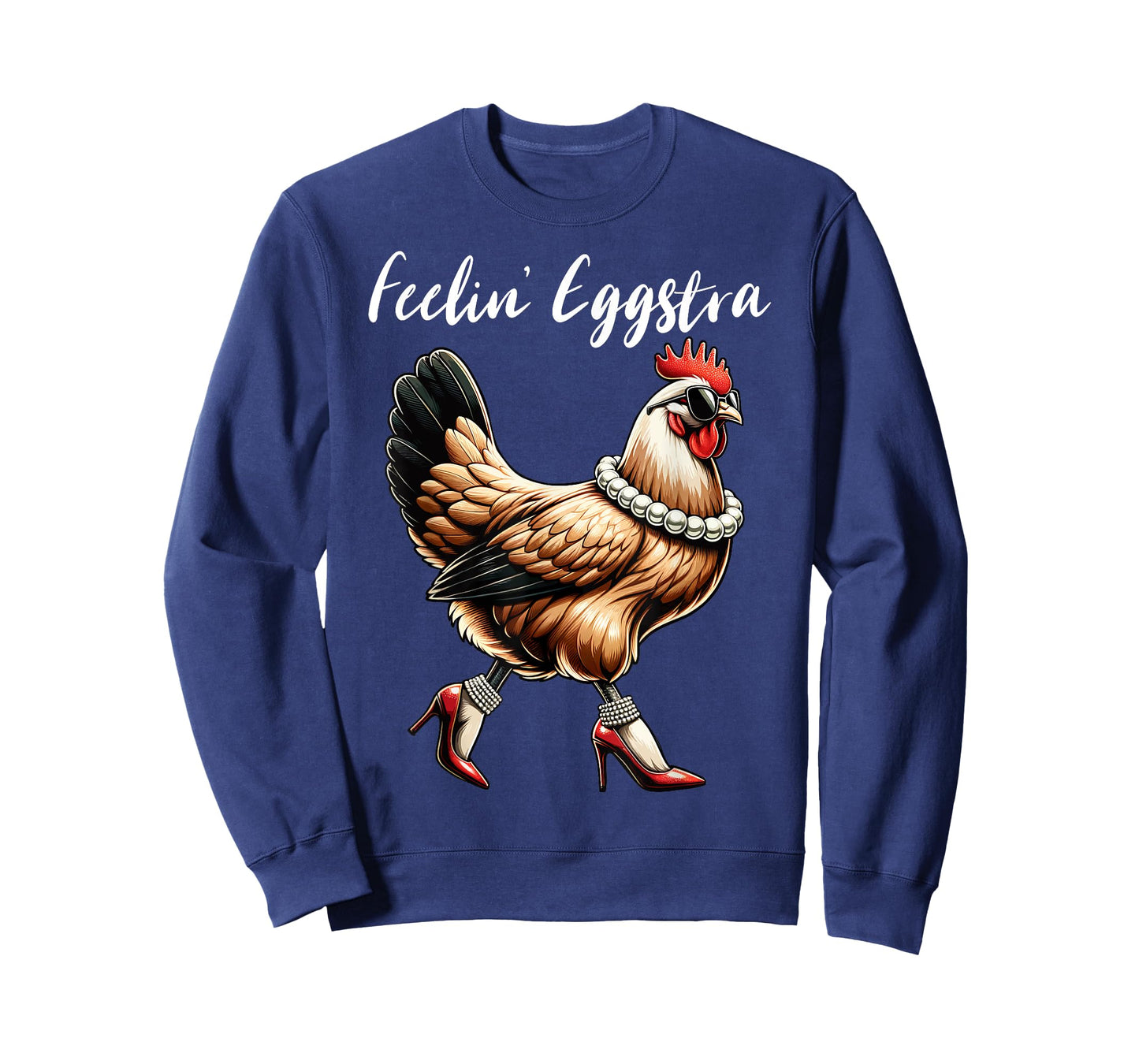 Chicken Funny Feelin' Eggstra Graphic Women Chicken Lover T-Shirt