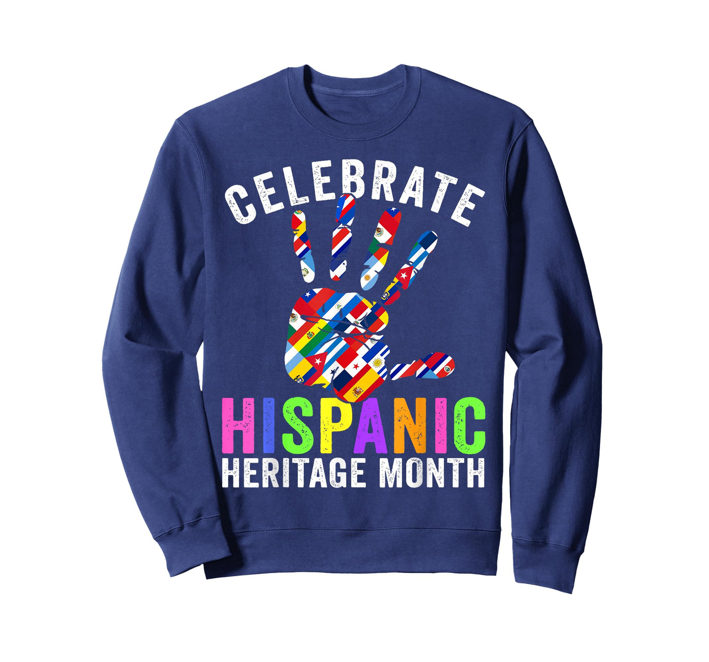 Celebrate Hispanic Heritage Month All Countries Heart Hands T-Shirt