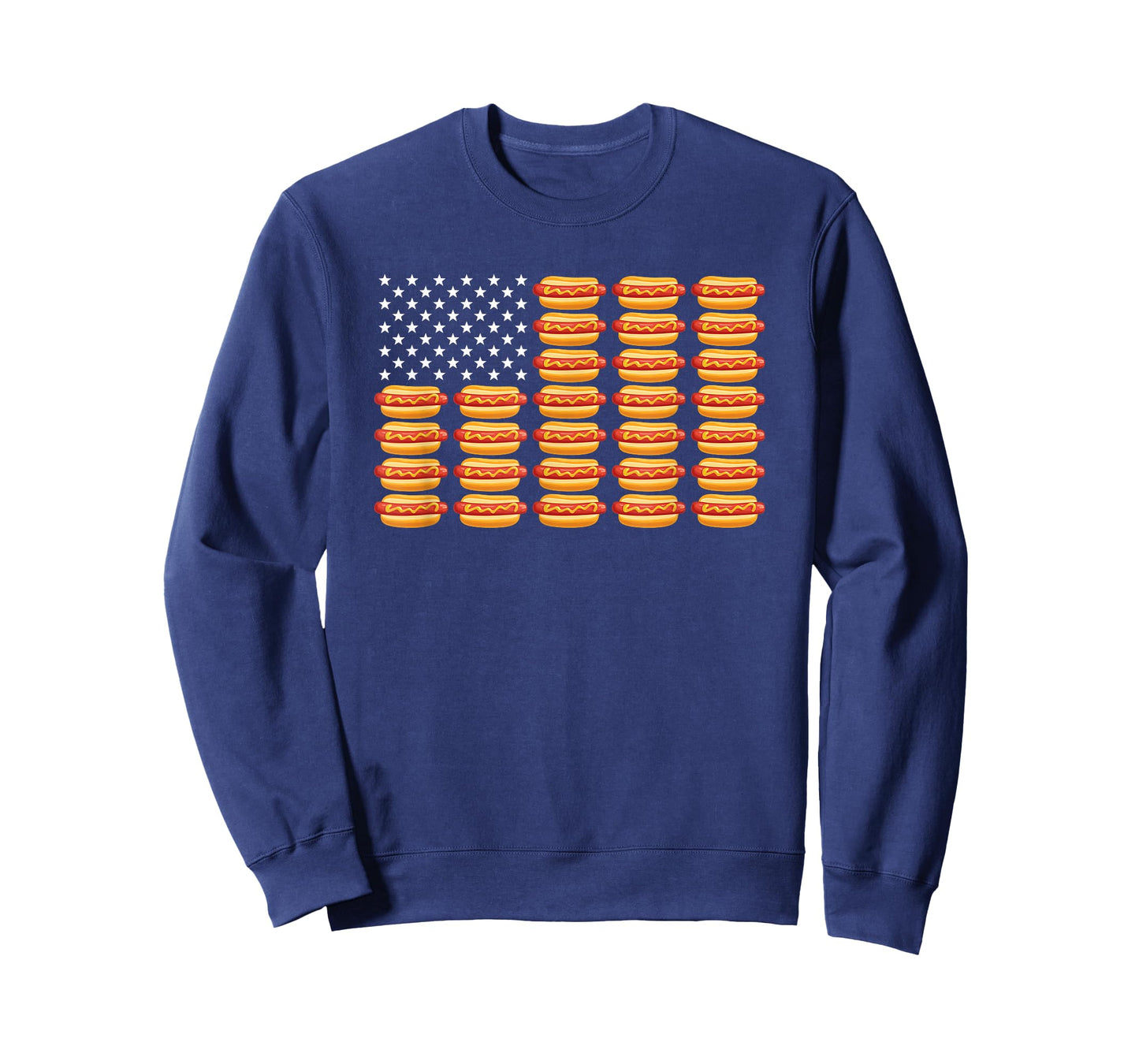 Hot Dog American Flag July 4th Patriotic Summer BBQ Funny T-Shirt