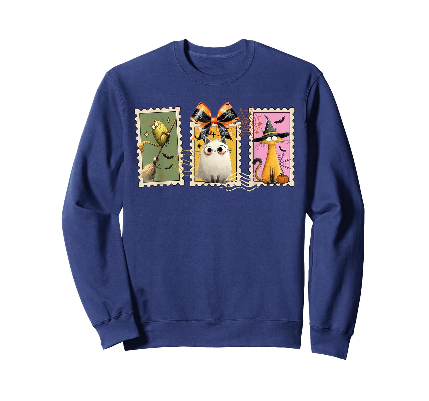 Funny Witch Salem Black Cats 1692 Halloween Postage Stamp T-Shirt