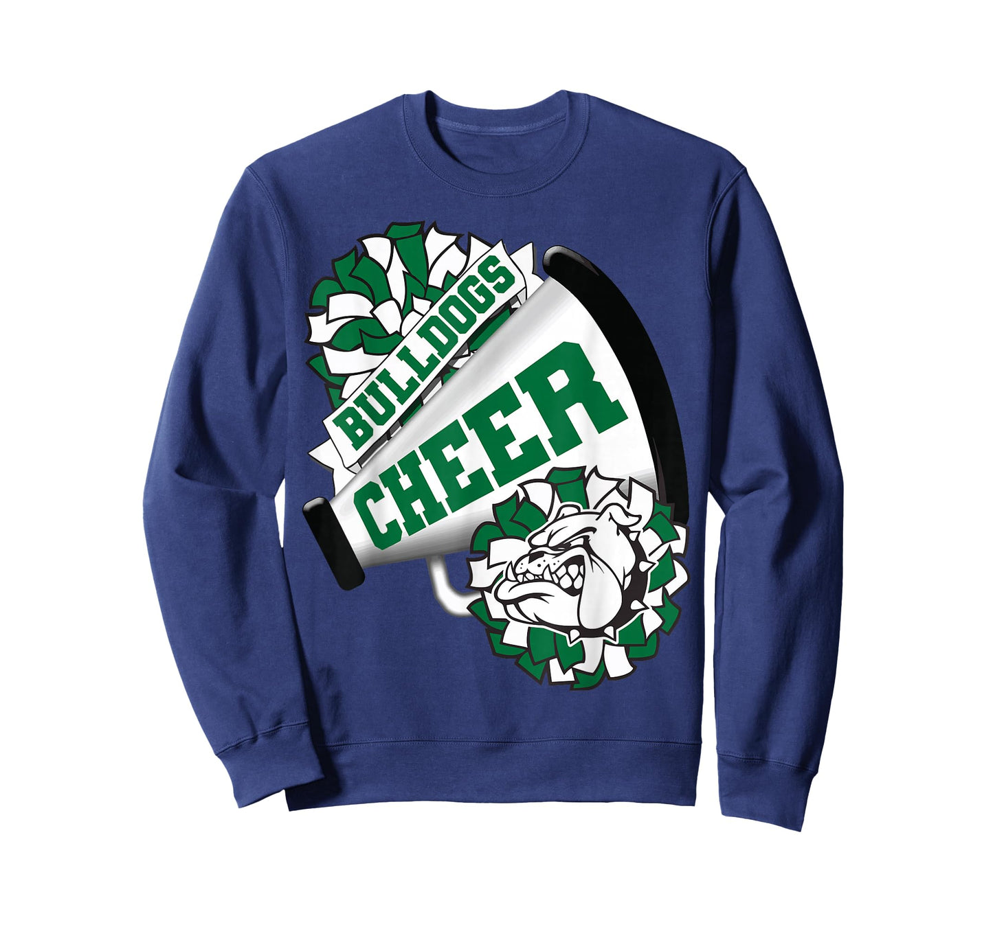 Bulldogs Cheerleading Back to School Cheer Team Spirit Green T-Shirt
