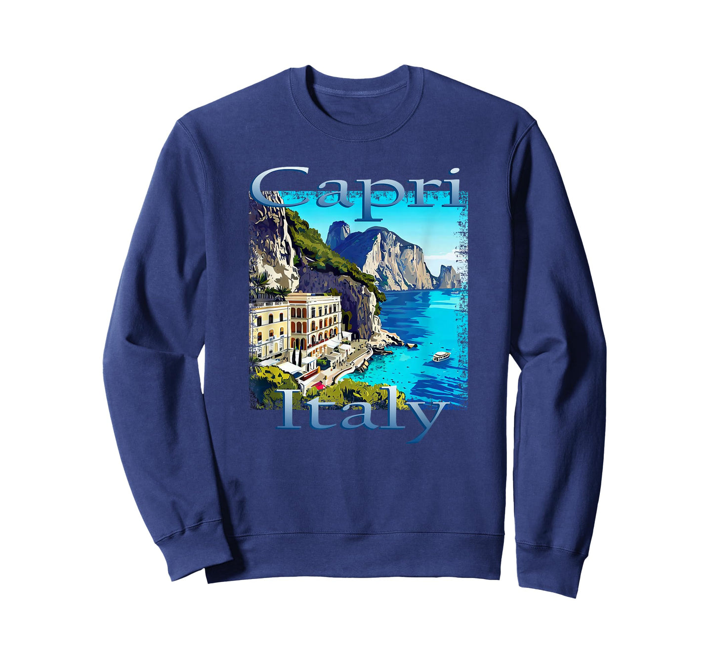 Capri Italy Grunge Style Design T-Shirt