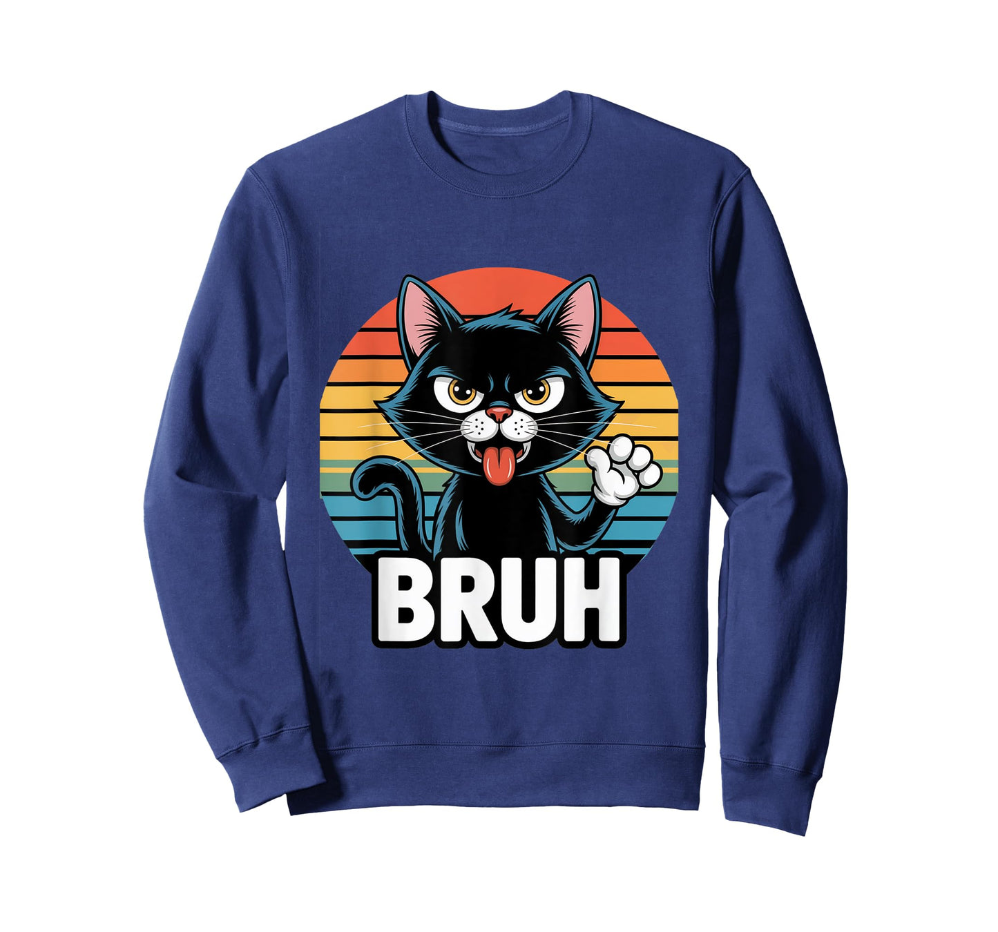 Funny Meme Saying Bruh Cat Boys Girls Teens Men Women T-Shirt